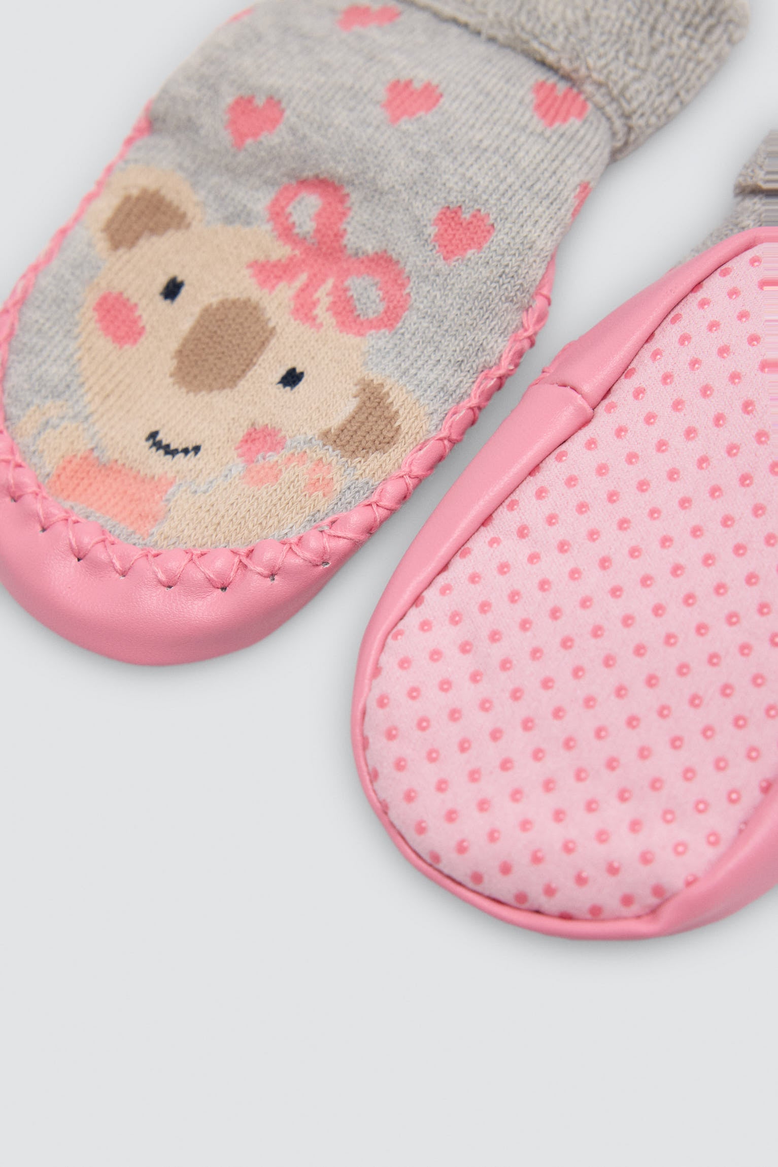Calcetín zapatilla bebé térmico con suela antideslizante dibujo koala