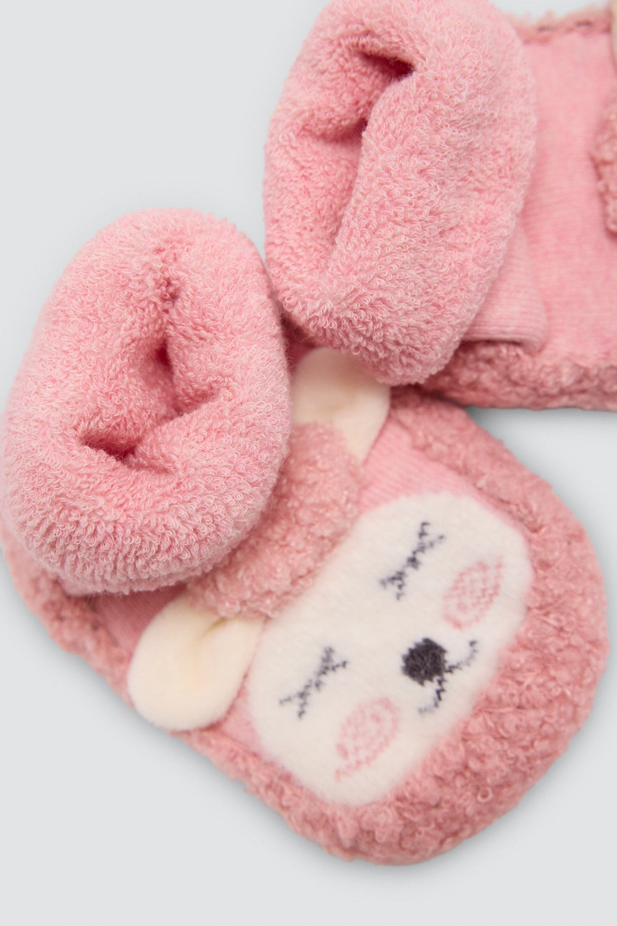 Baby thermal sheep slipper socks - pink