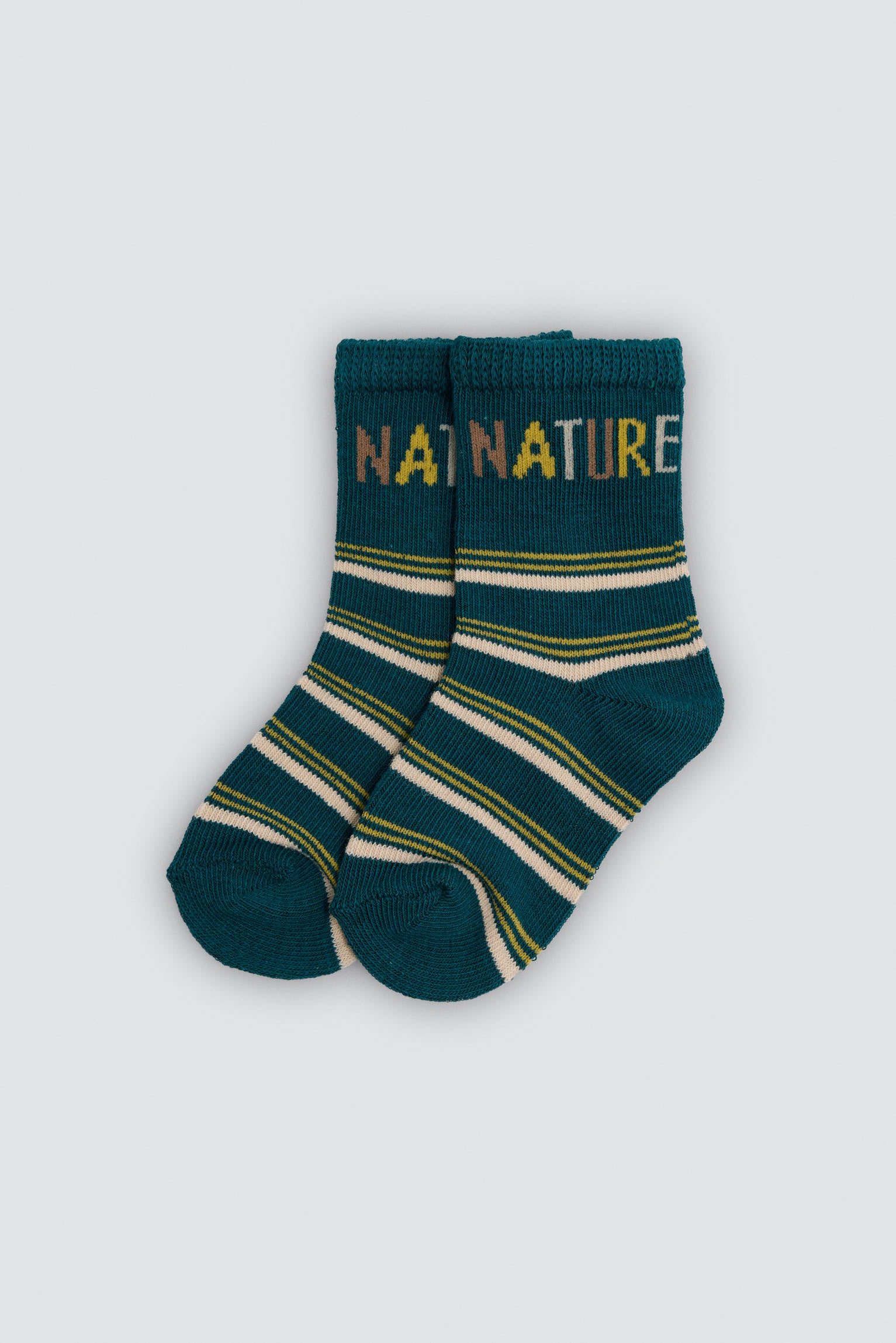 Pack of 4 baby socks with nature print
