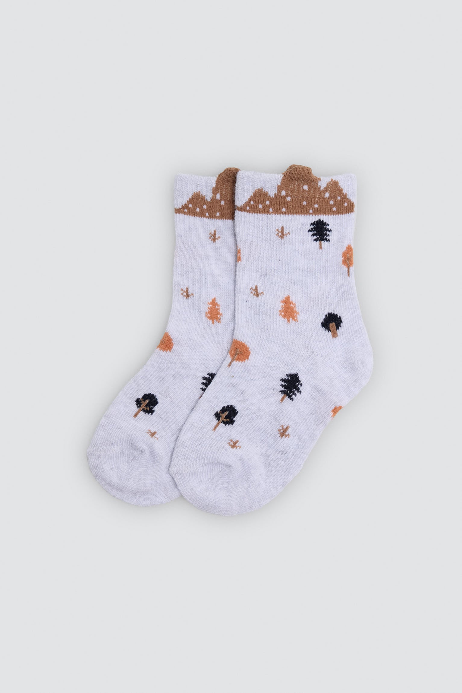 Pack of 4 baby socks with nature print