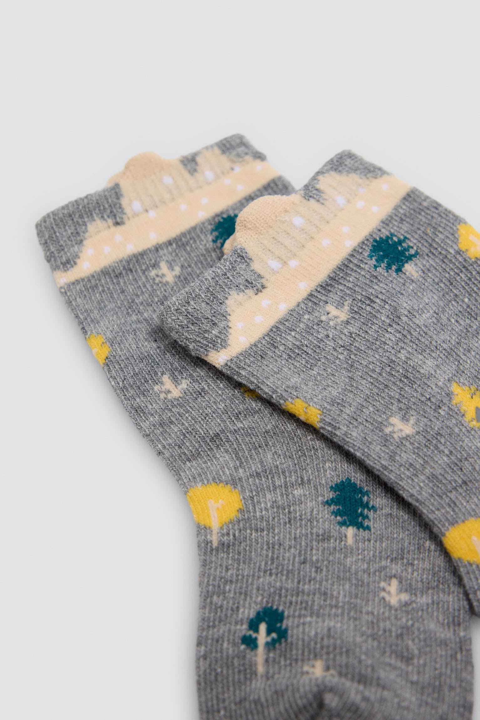 Pack of 4 baby socks with nature print
