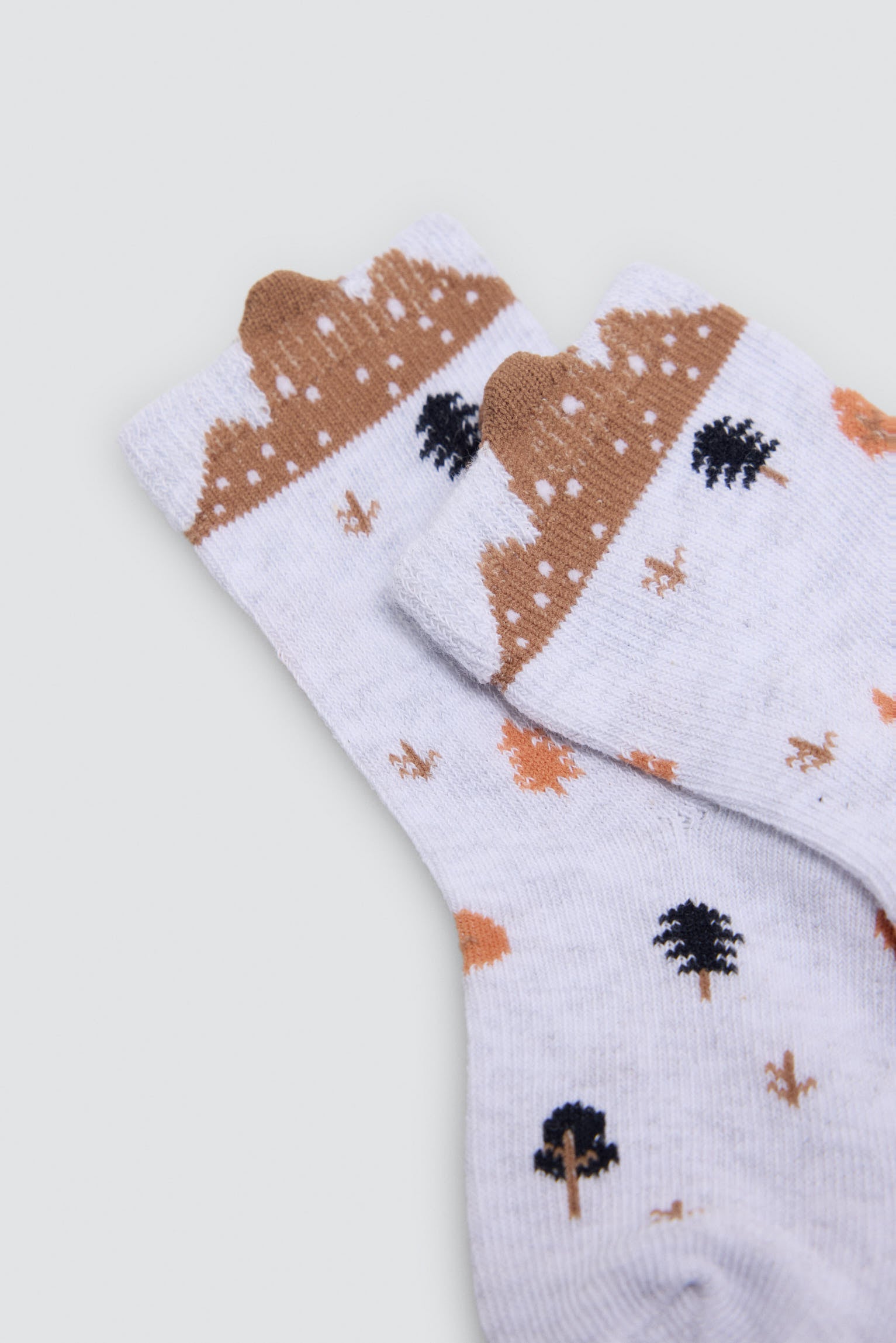 Pack of 4 baby socks with nature print