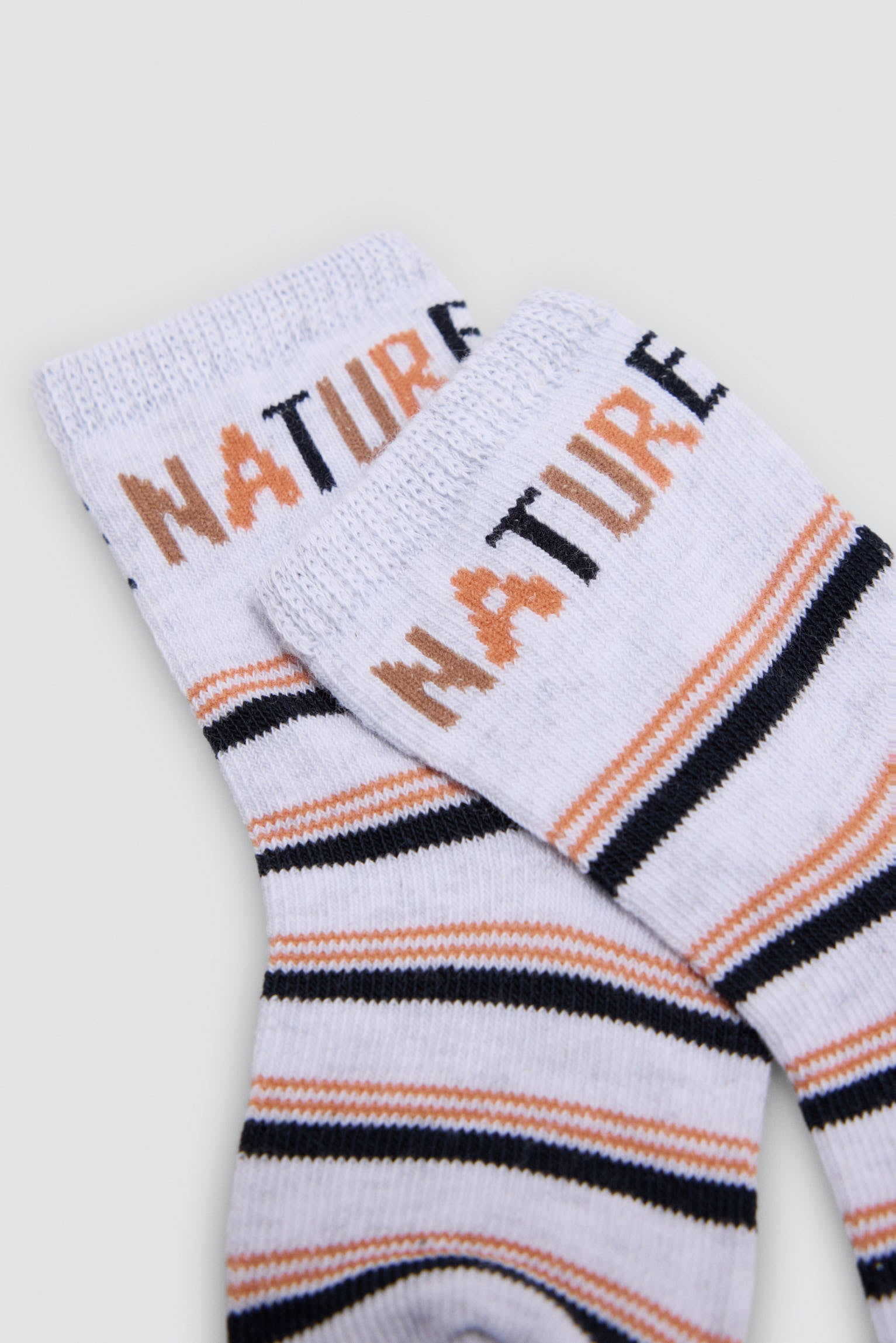 Pack of 4 baby socks with nature print