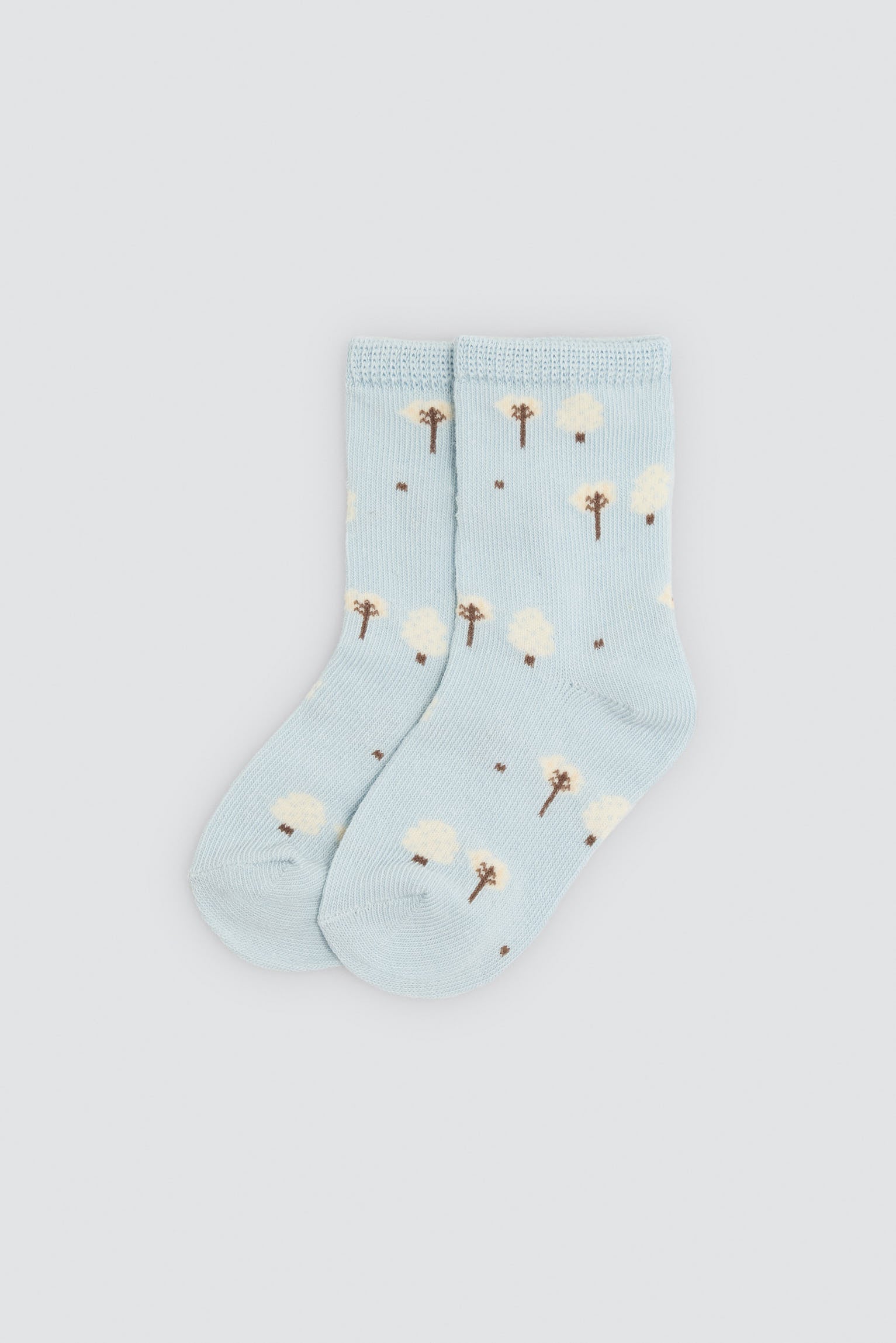 Pack of 4 baby socks with owl and tree prints