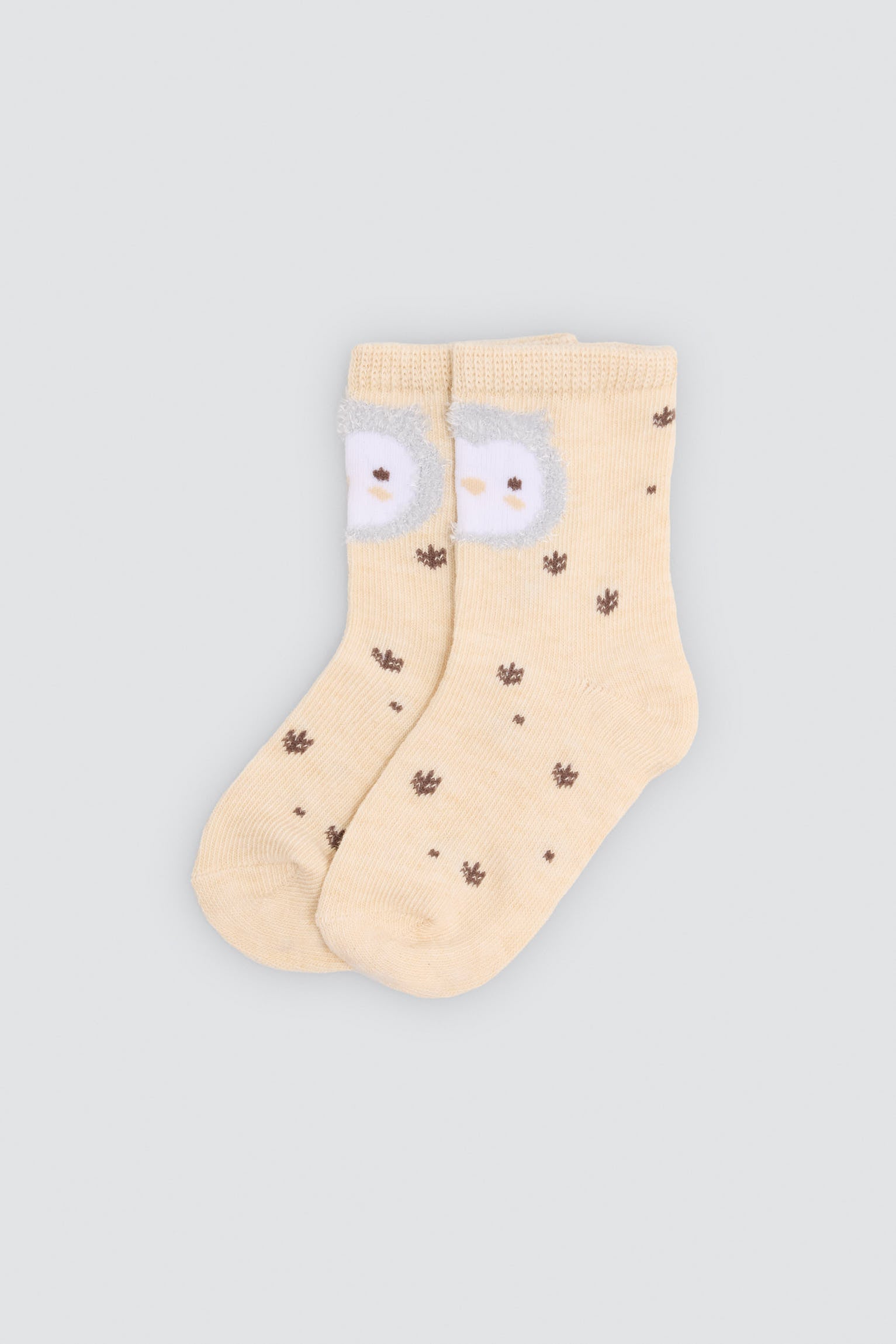 Pack of 4 baby socks with owl and tree prints