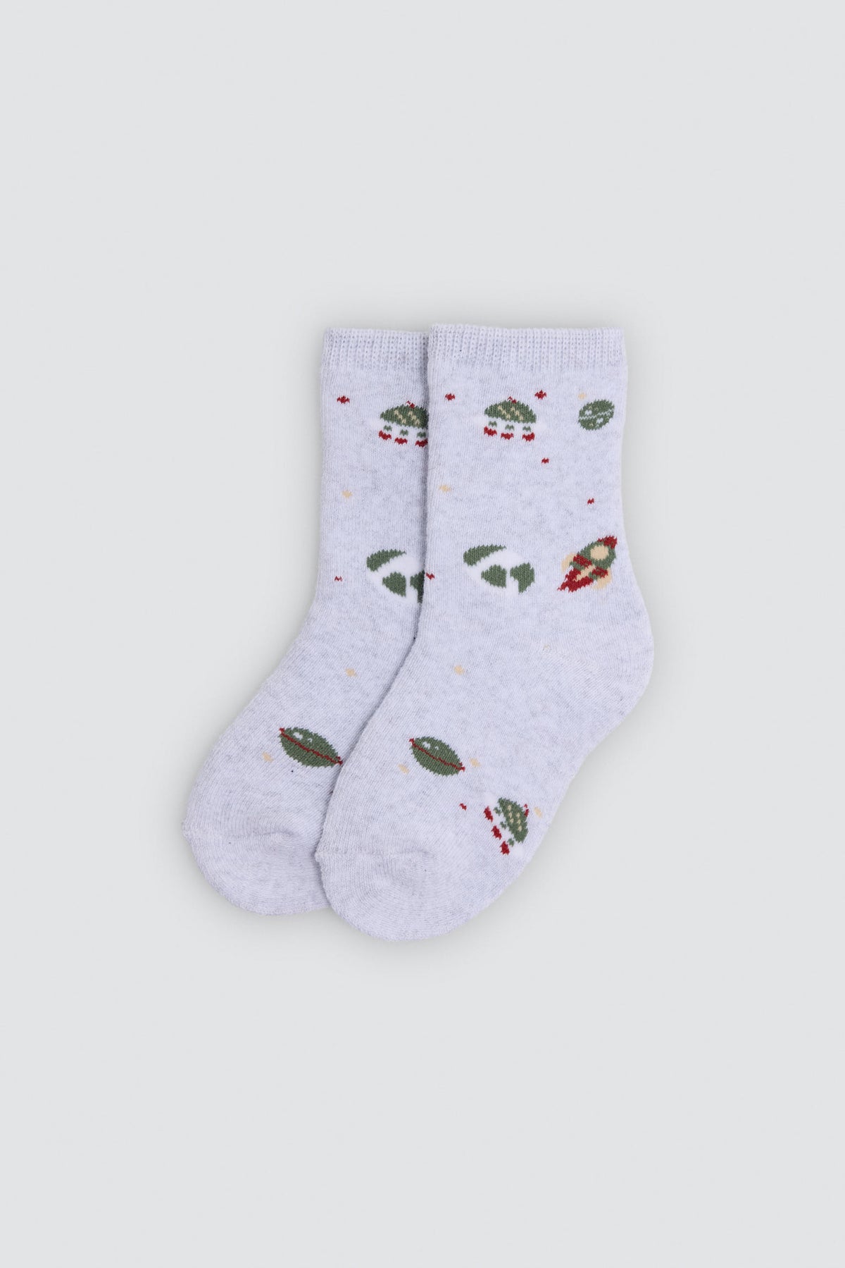 Pack of 4 baby thermal socks with space and rocket prints