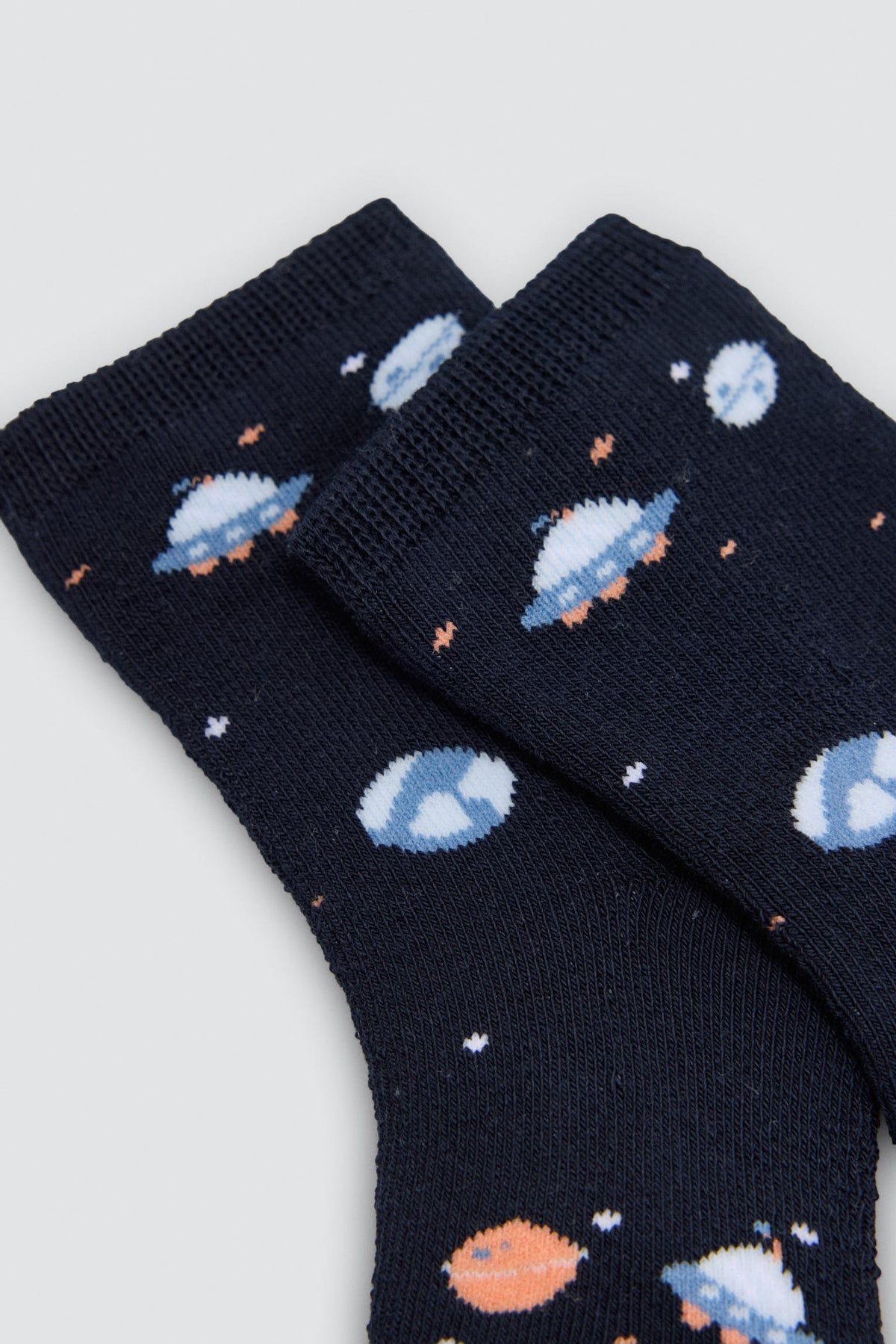 Pack of 4 baby thermal socks with space and rocket prints