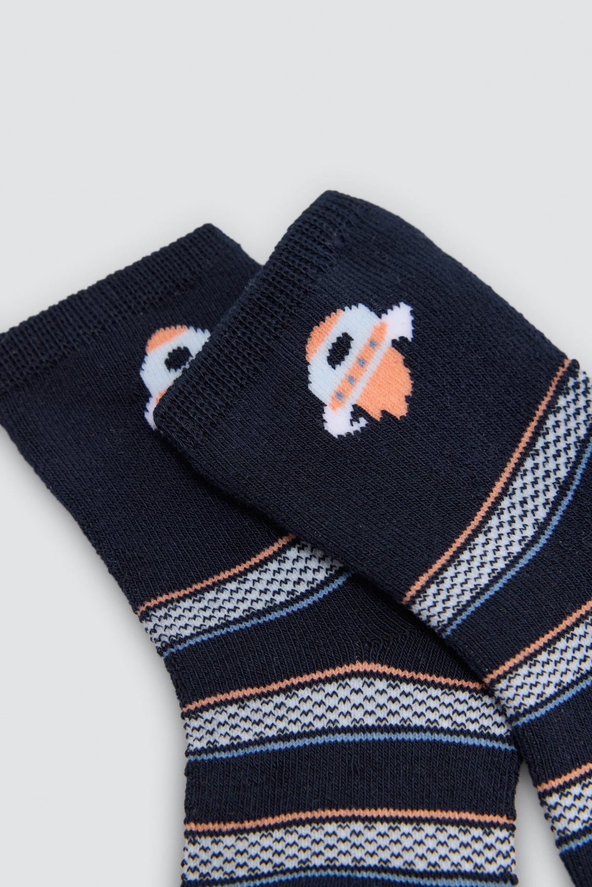 Pack of 4 baby thermal socks with space and rocket prints