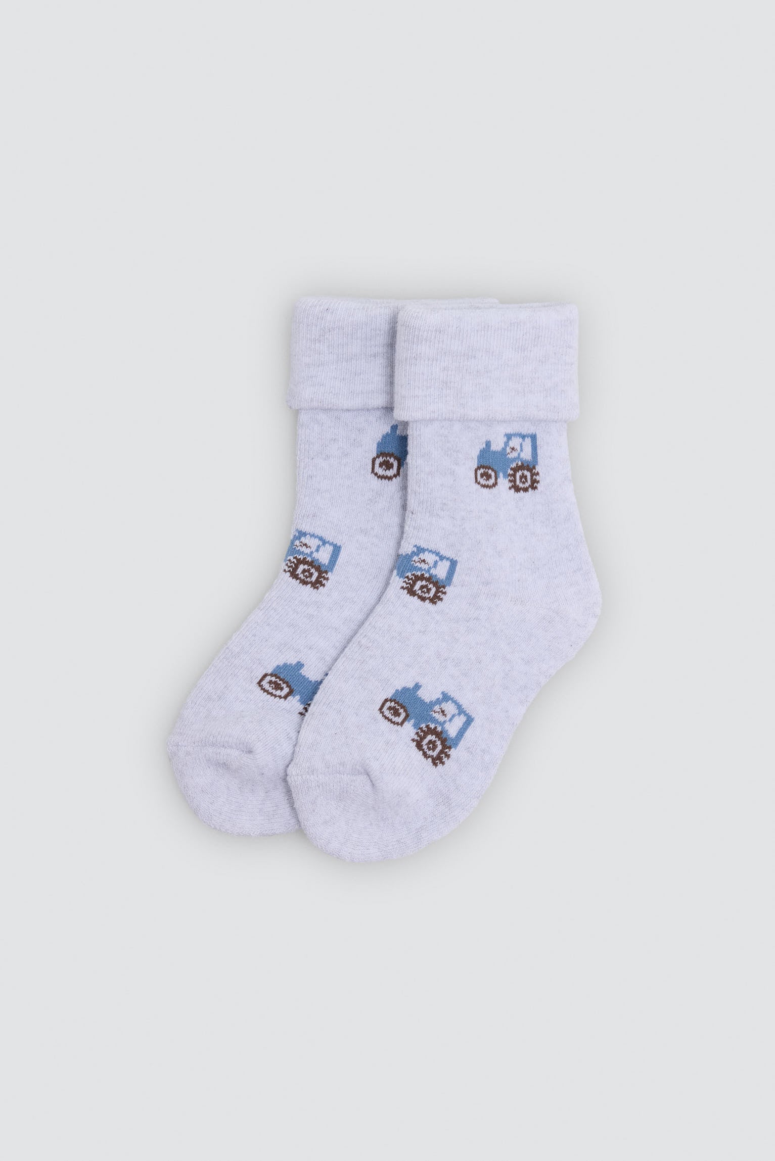 Pack of 4 baby thermal socks with tractor and pig prints