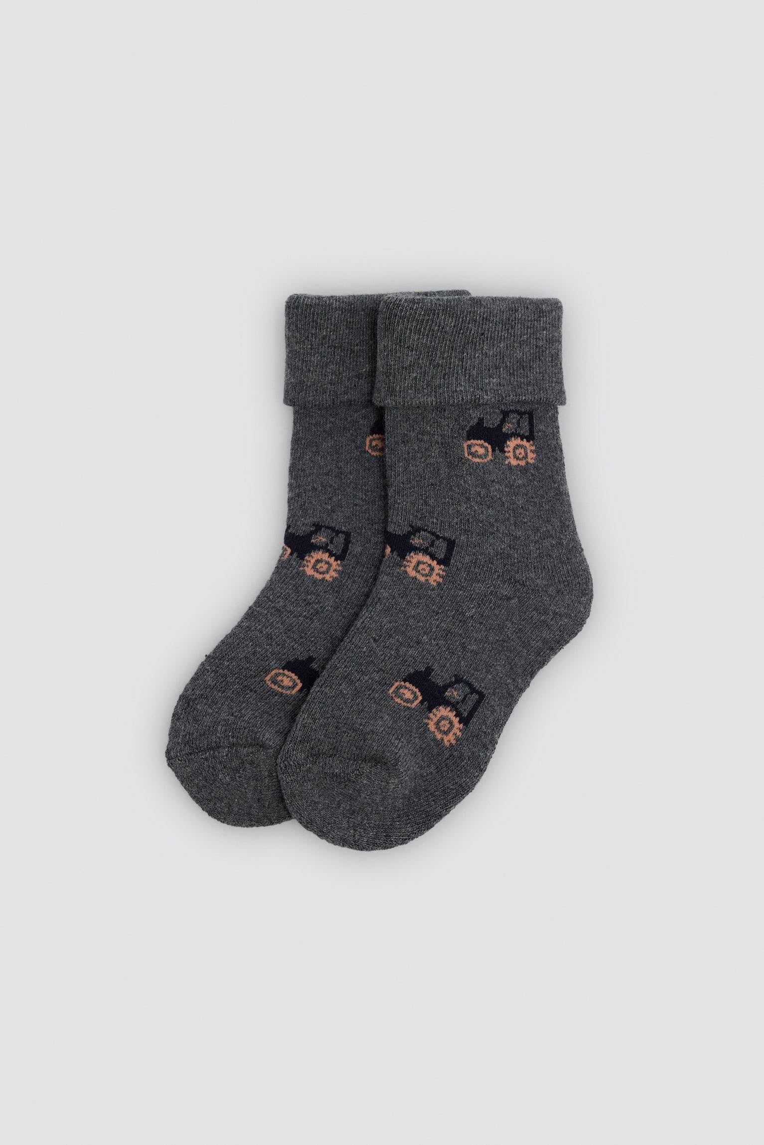 Pack of 4 baby thermal socks with tractor and pig prints