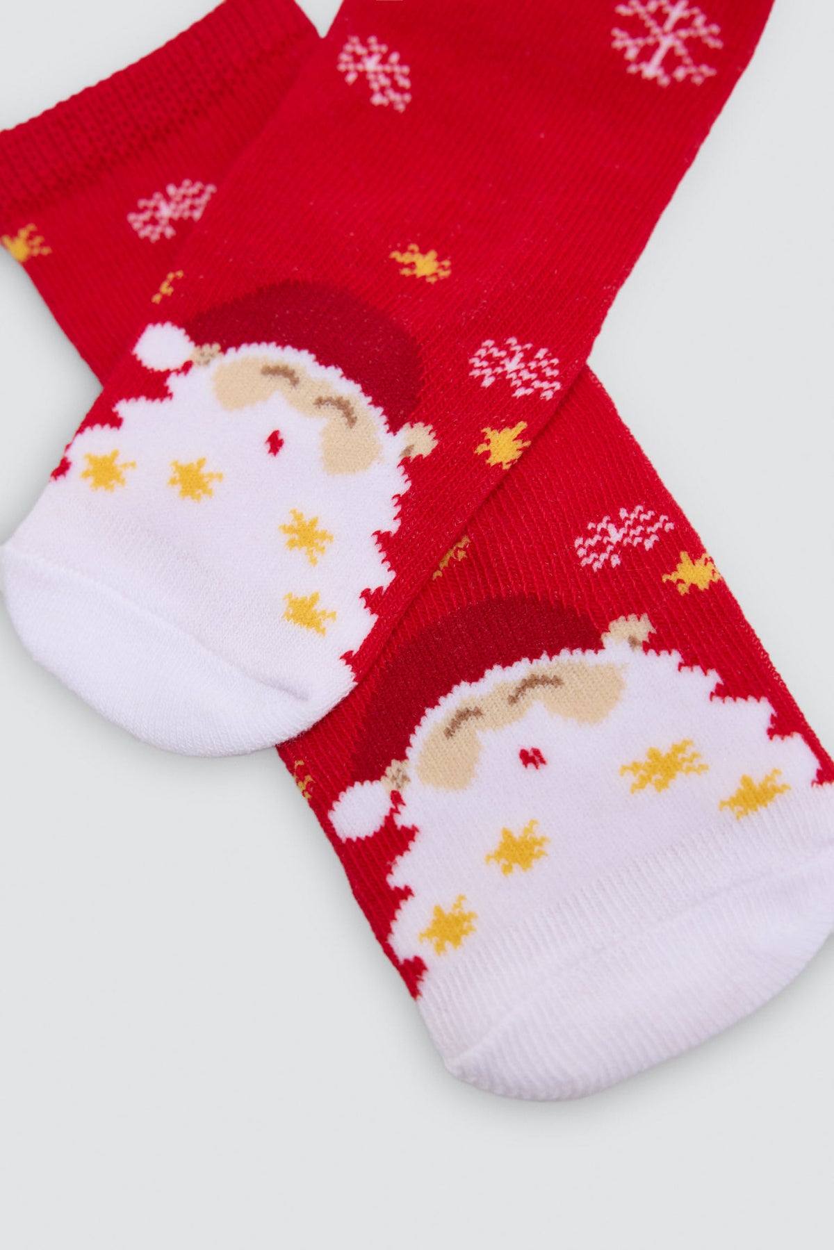 Pack of 2 baby Christmas socks with reindeer and Father Christmas