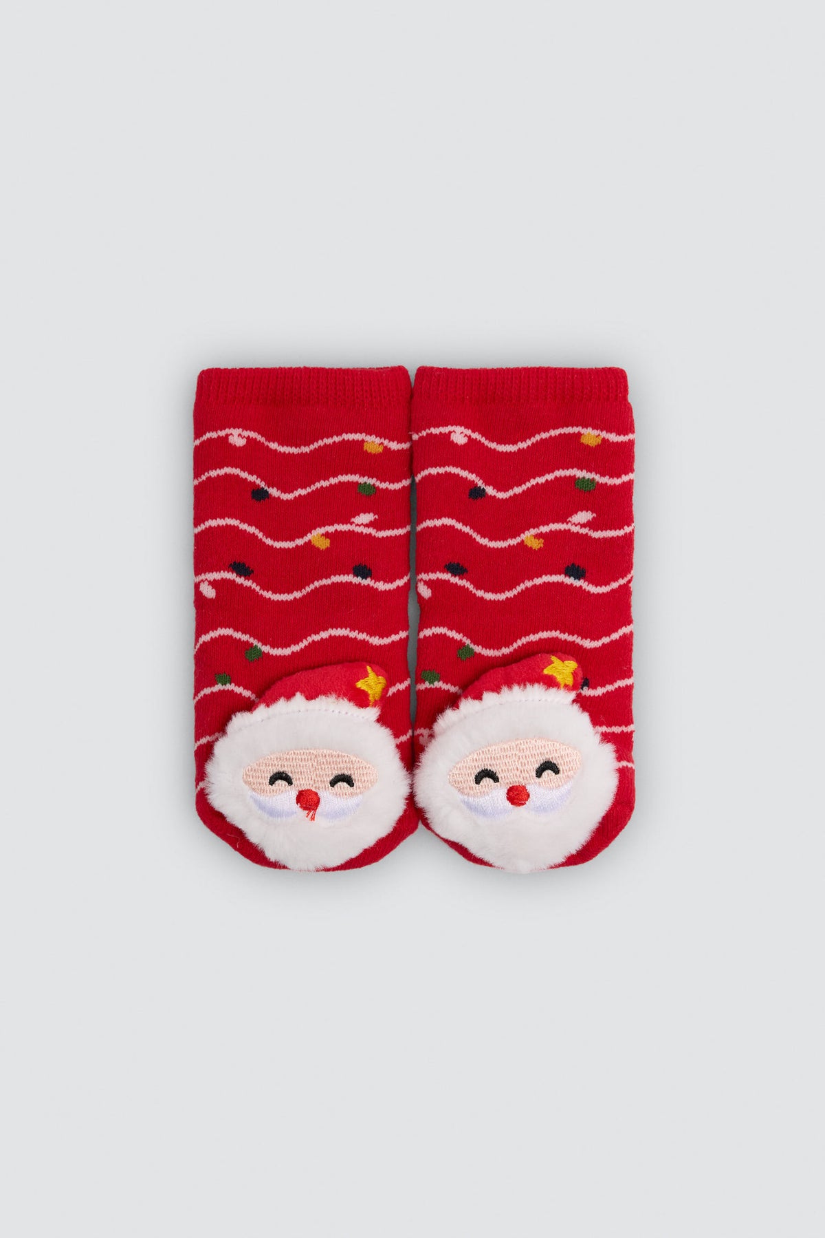 Pack of 2 sensory thermal non-slip baby Christmas socks with Father Christmas