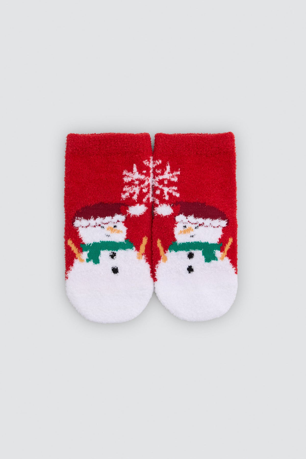 Calcetines antideslizantes bebé navidad estampado dibujo muñeco de nieve