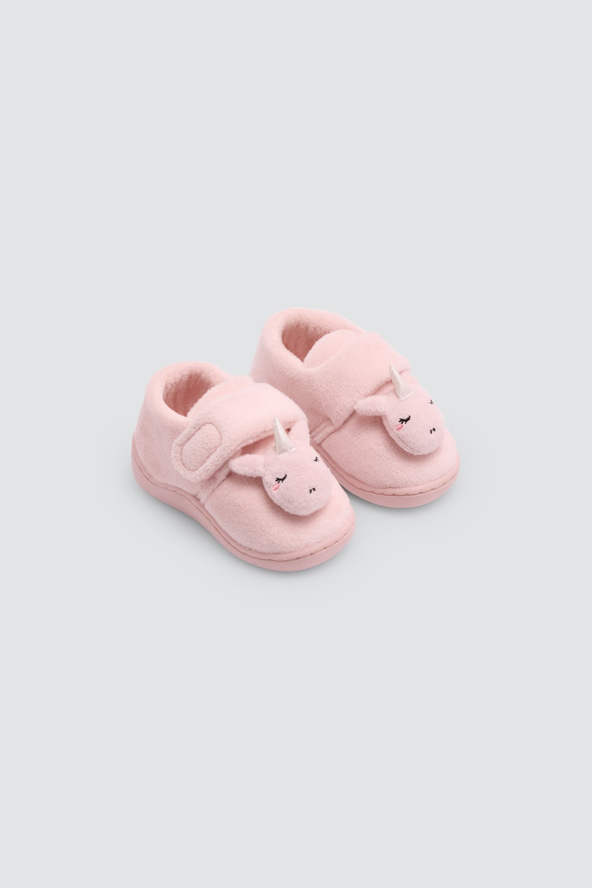 Zapatillas de casa bebé niña carita unicornio