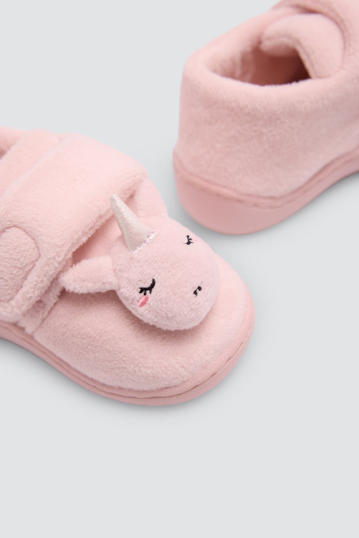 Zapatillas de casa bebé niña carita unicornio
