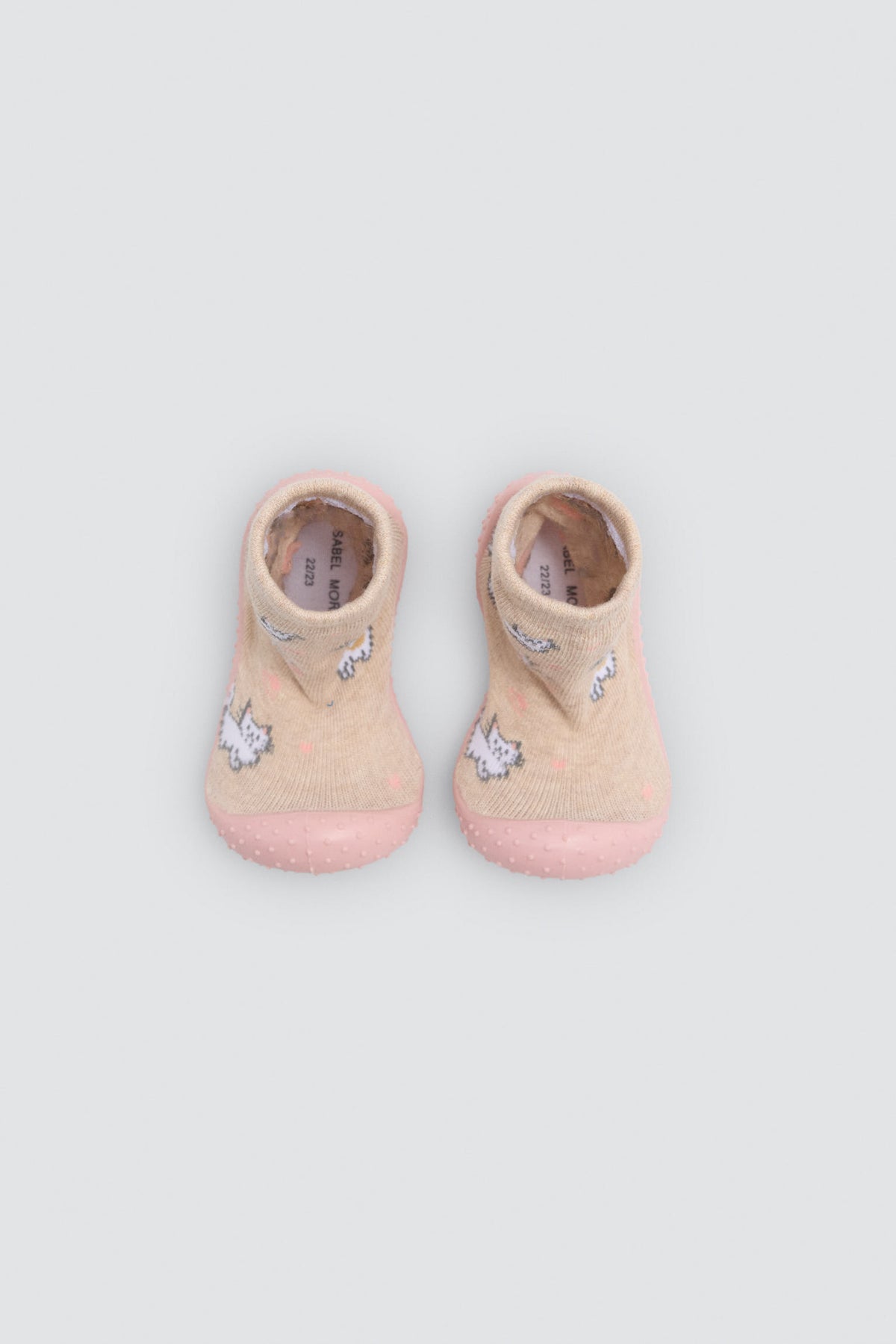 Baby girls' kitten-print slipper socks