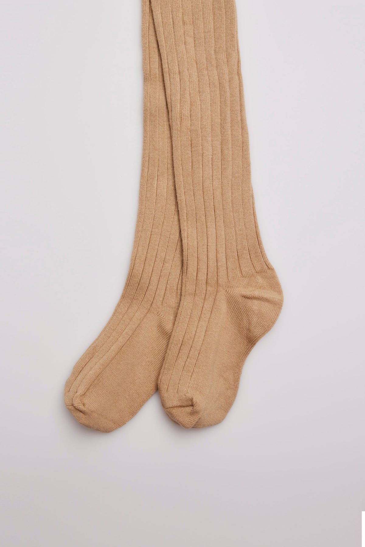 Camel ribbed leotard