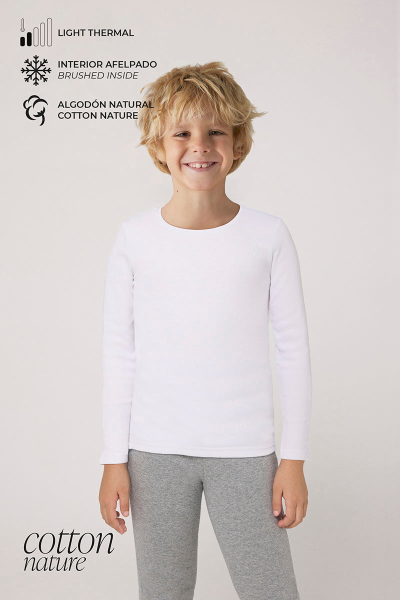 Children's warm long-sleeved T-shirt