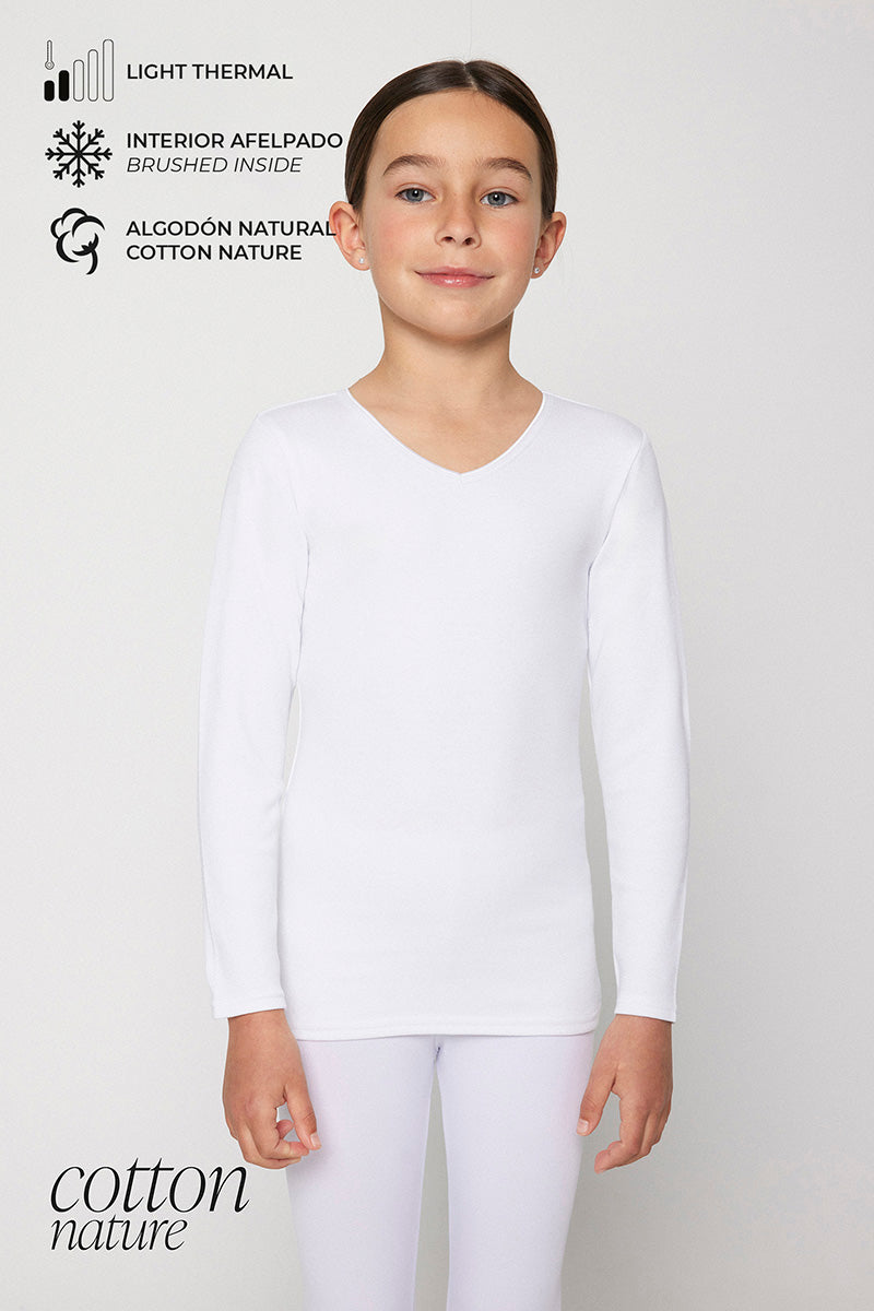 Children's warm long-sleeved T-shirt