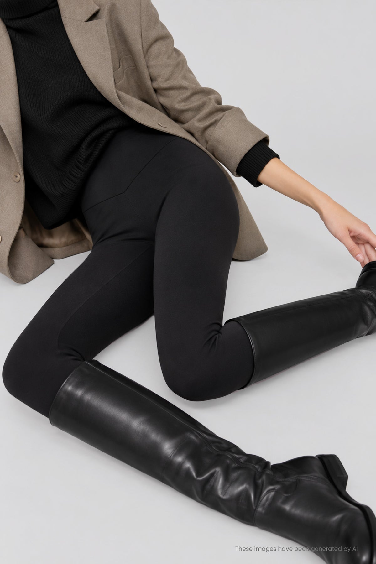 ULTRA THERMAL black brushed leggings