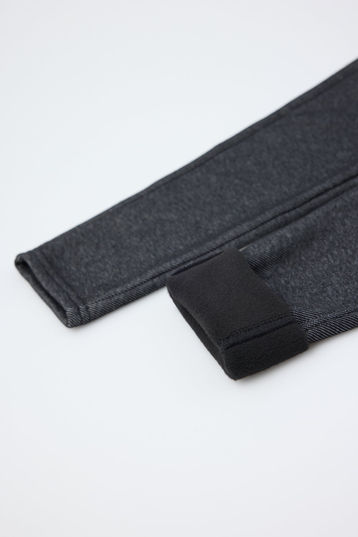 THERMAL black brushed denim-effect push-up leggings