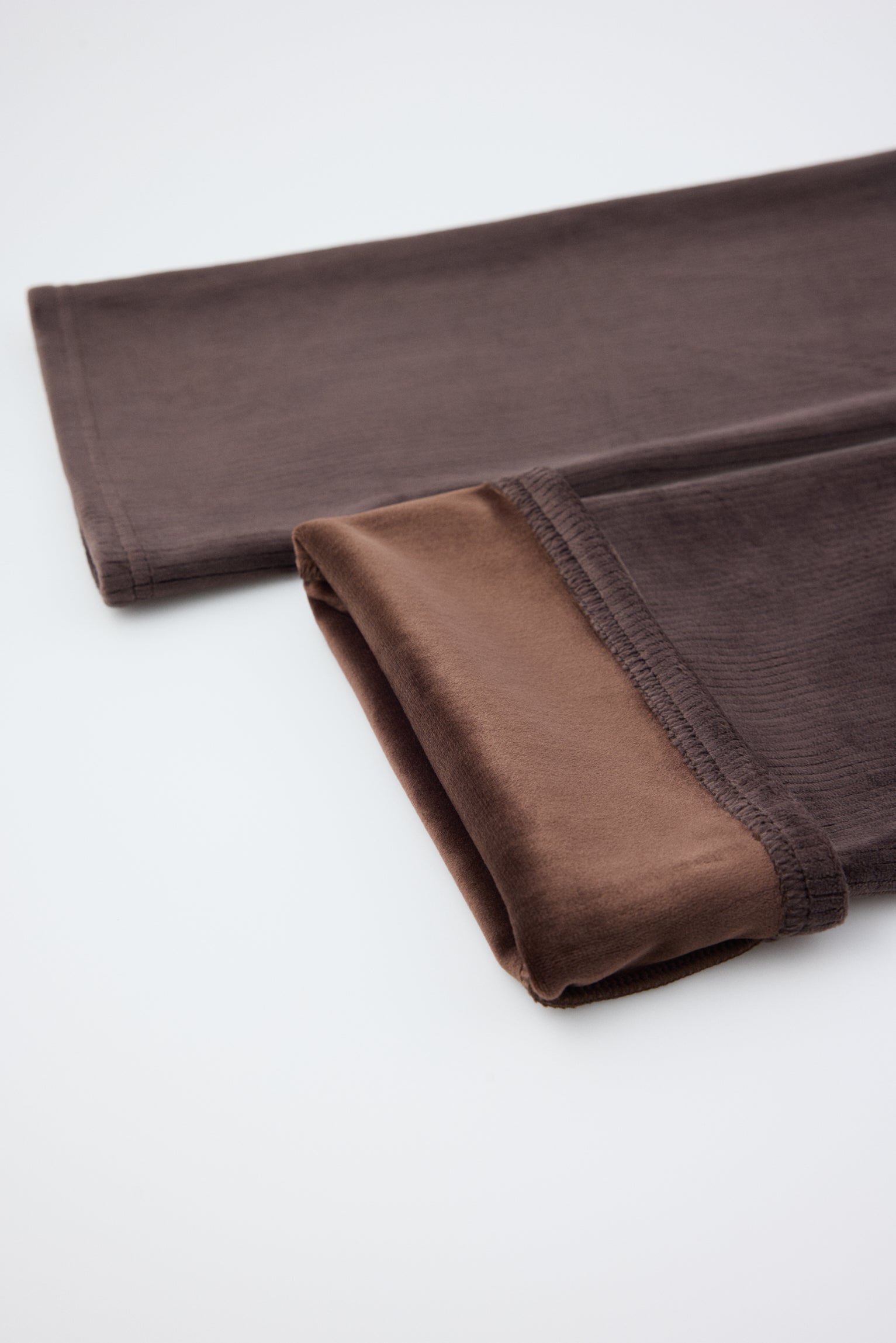 ULTRA THERMAL corduroy-effect flared leggings, chocolate brown
