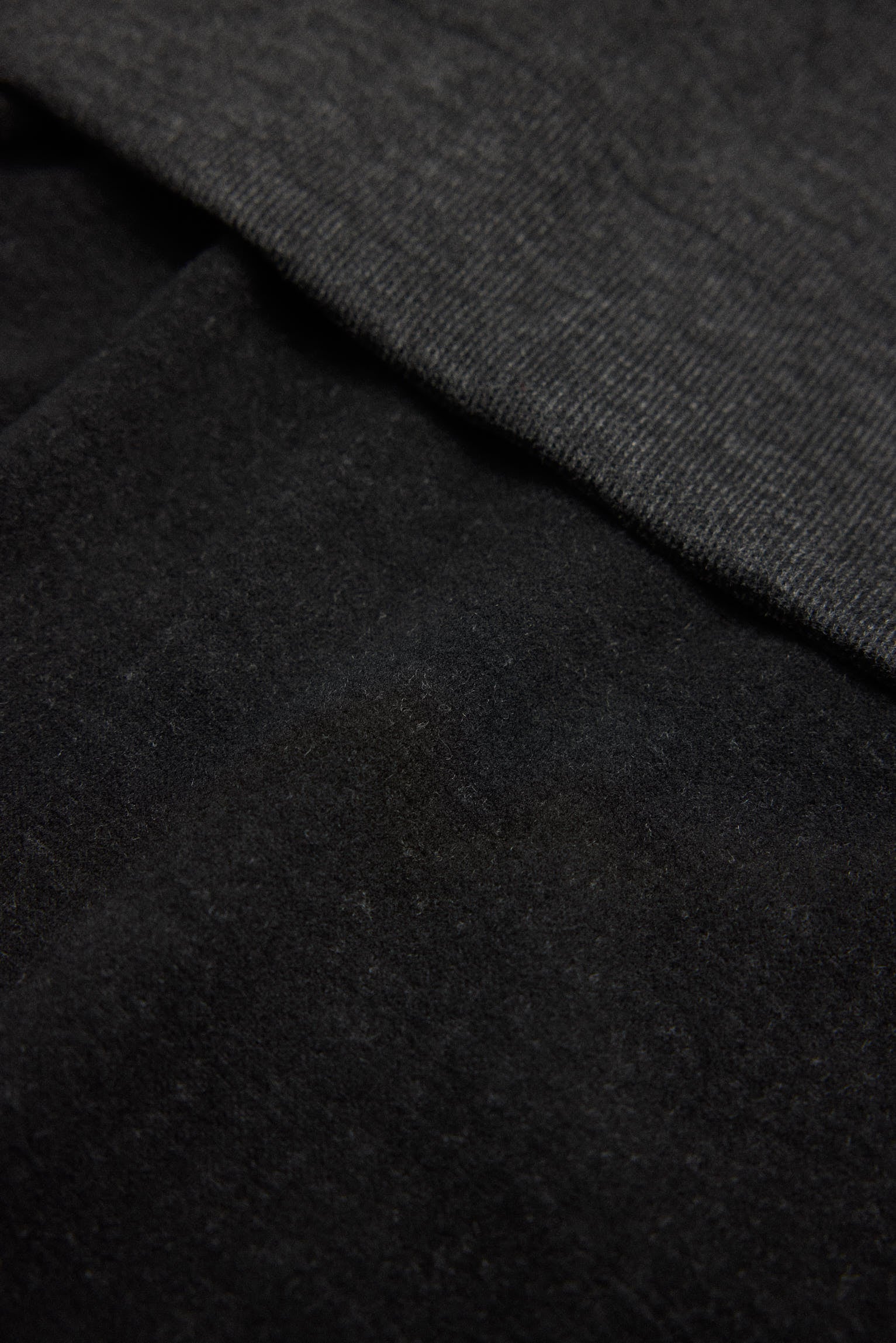 Black fleece thermal sweatshirt