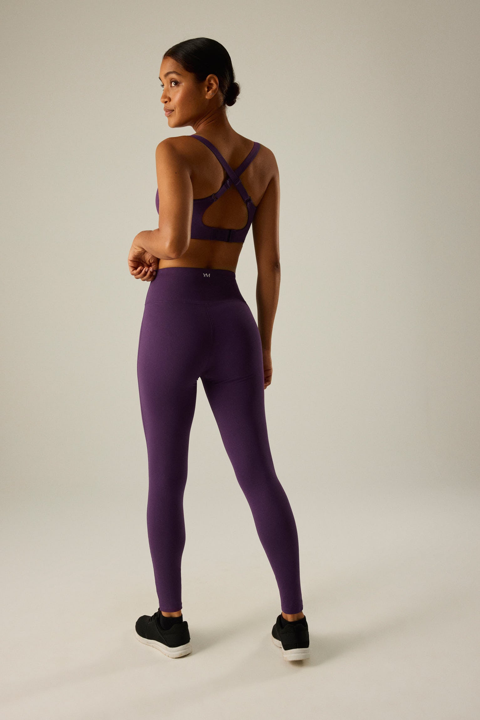 Violet Flat Belly Sports Leggings