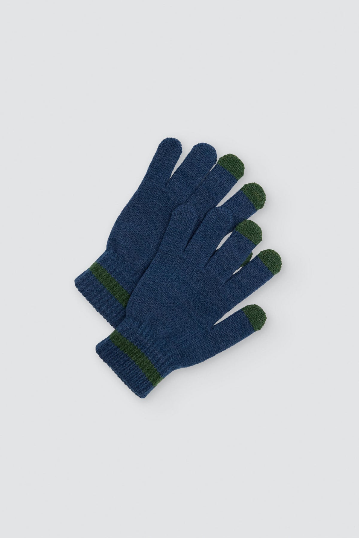 Guantes táctiles de punto para niño marino