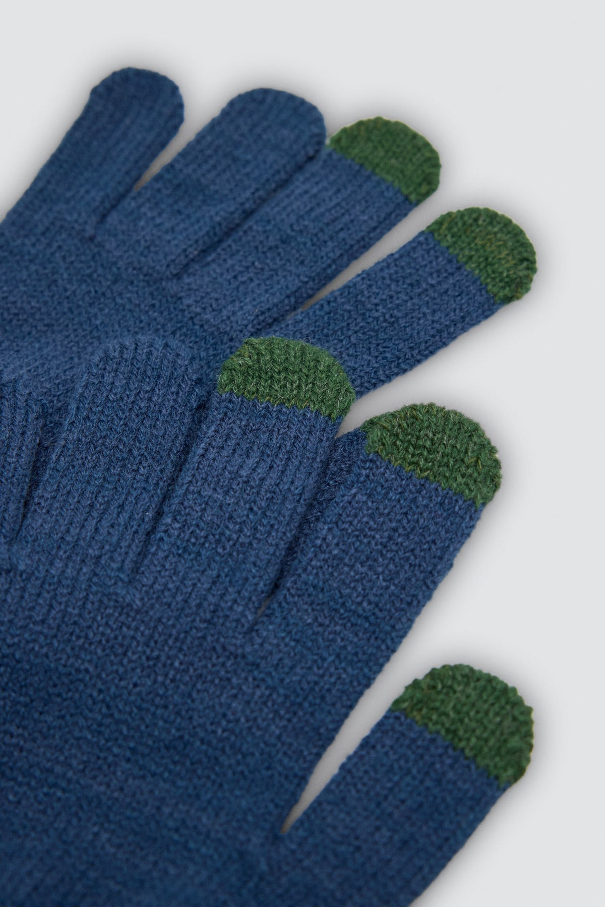 Guantes táctiles de punto para niño marino