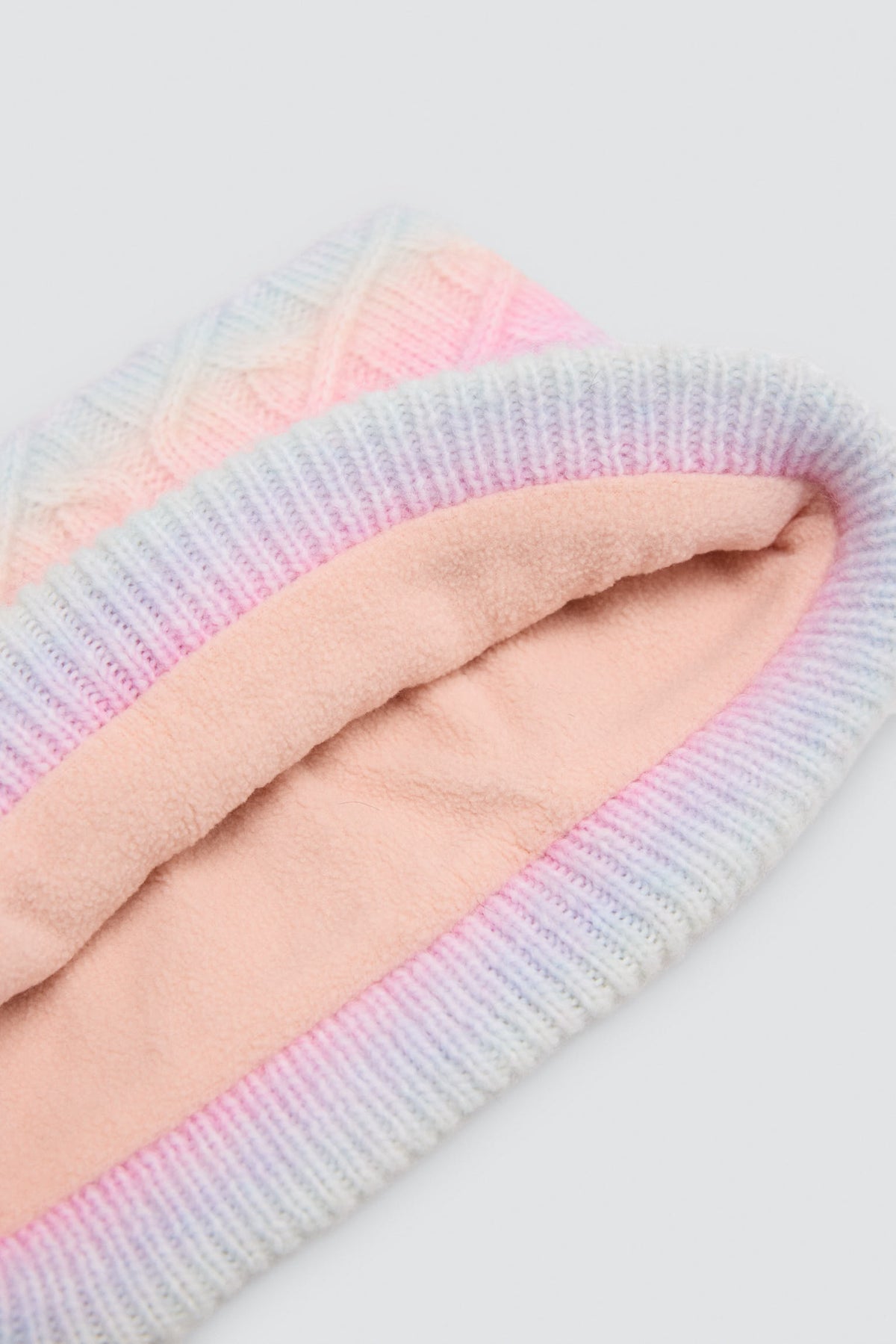 Cuello de punto para niña con forro polar multicolor