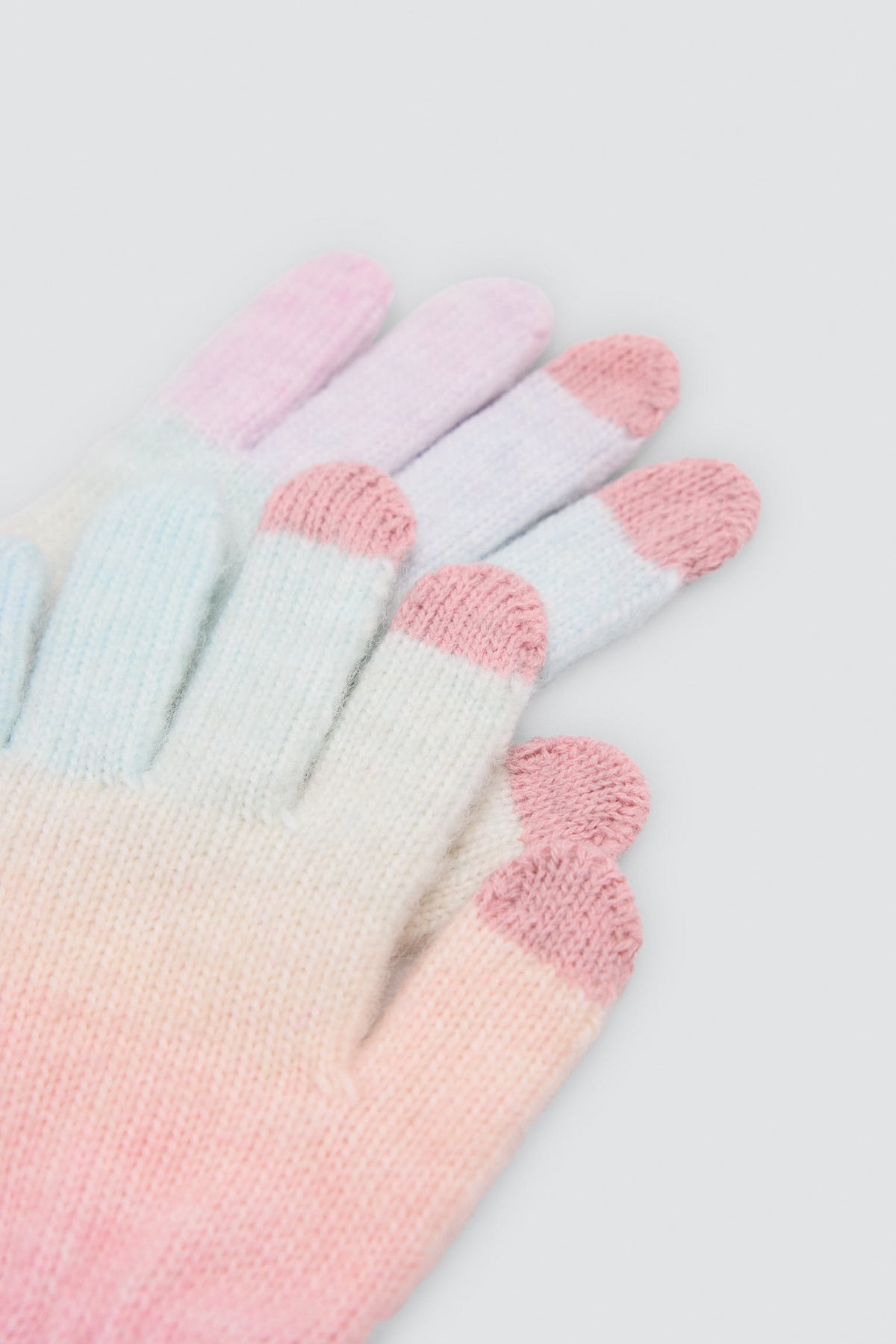 Guantes táctiles de punto para niña multicolor