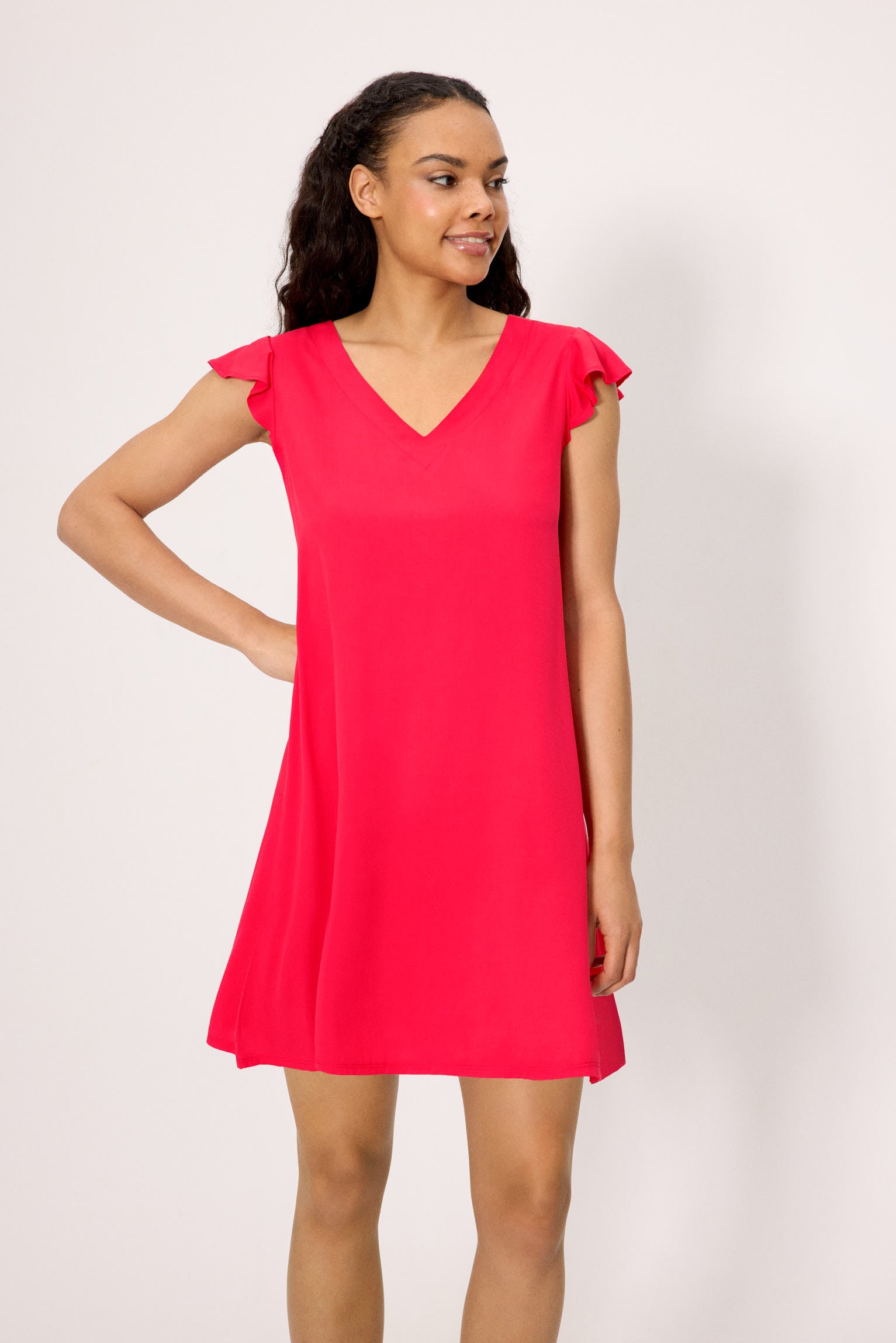 86279-vestido-mujer-verano-corto-cuello-en-v-coral