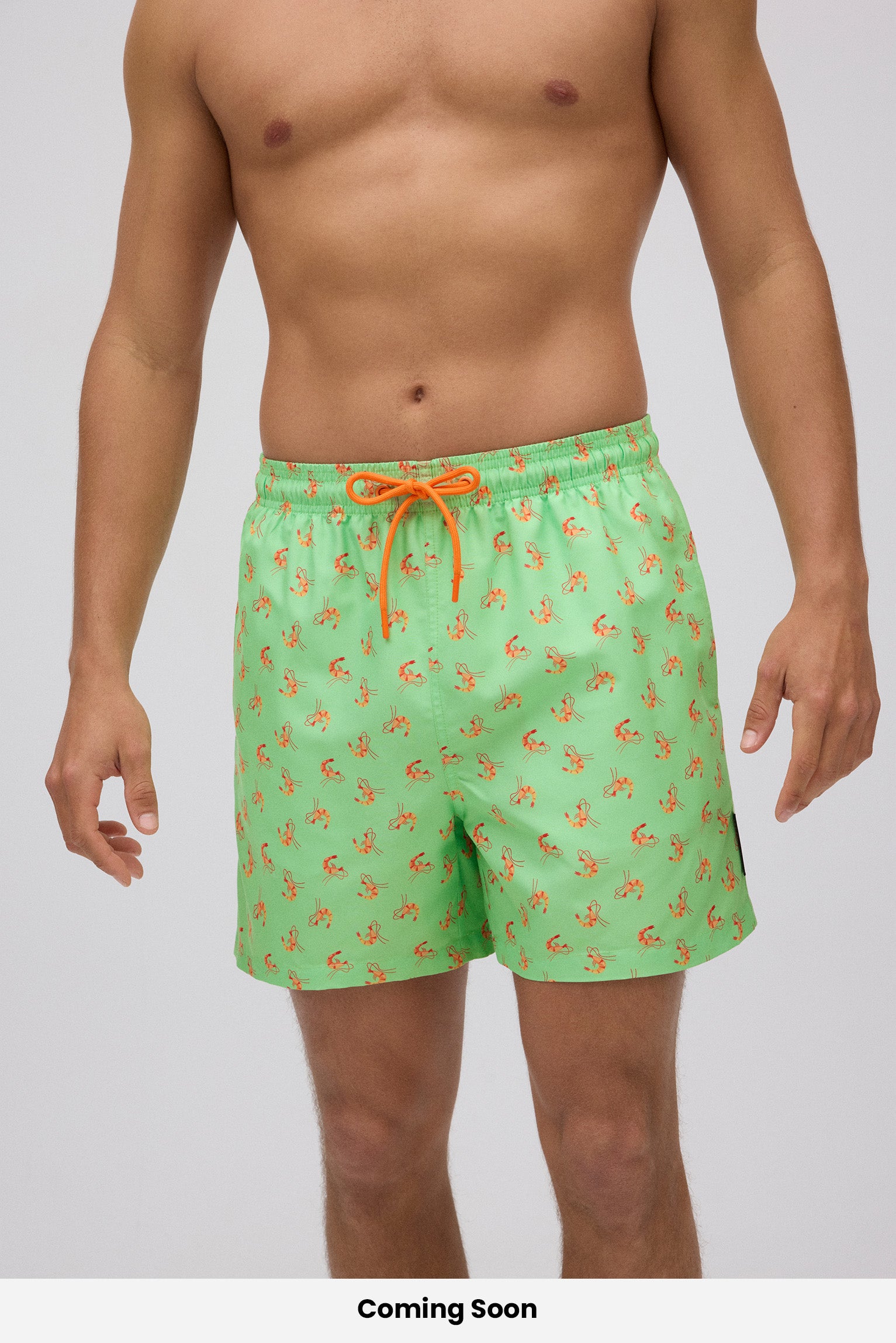 Medium green seafood print swimsuit