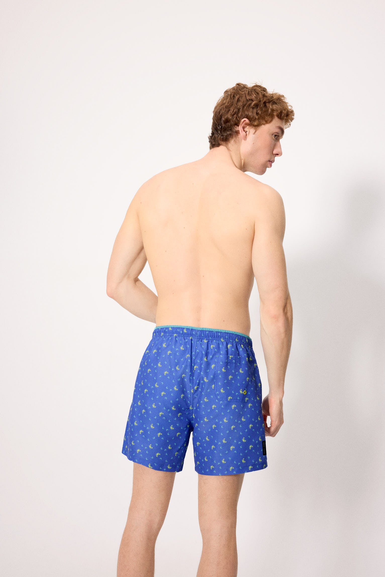 Bañador medio estampado cangrejos azul - Ysabel Mora