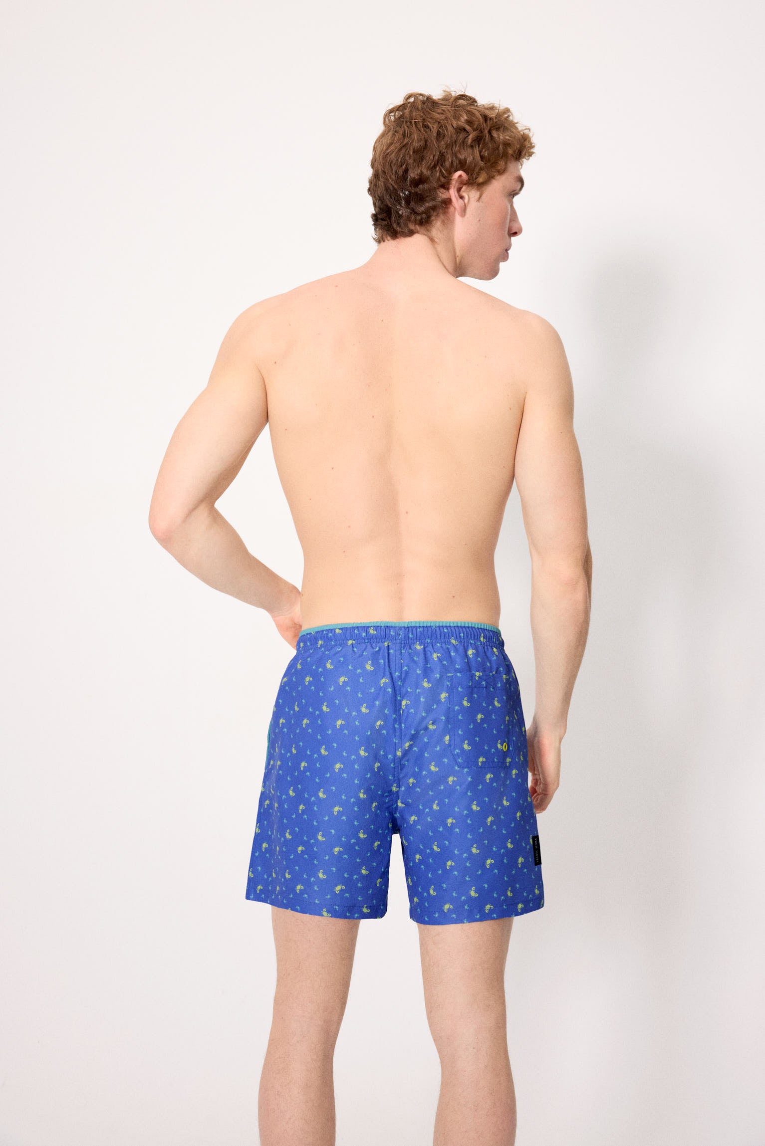 Bañador medio estampado cangrejos azul - Ysabel Mora
