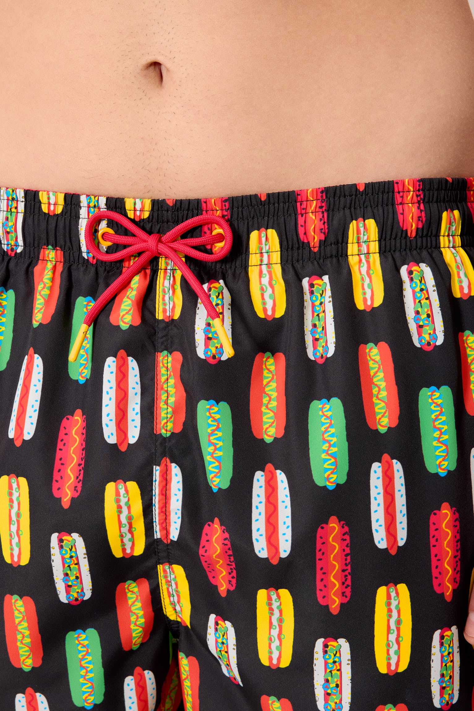 Multicolored hot dog printed medium swimsuit Sockarrats