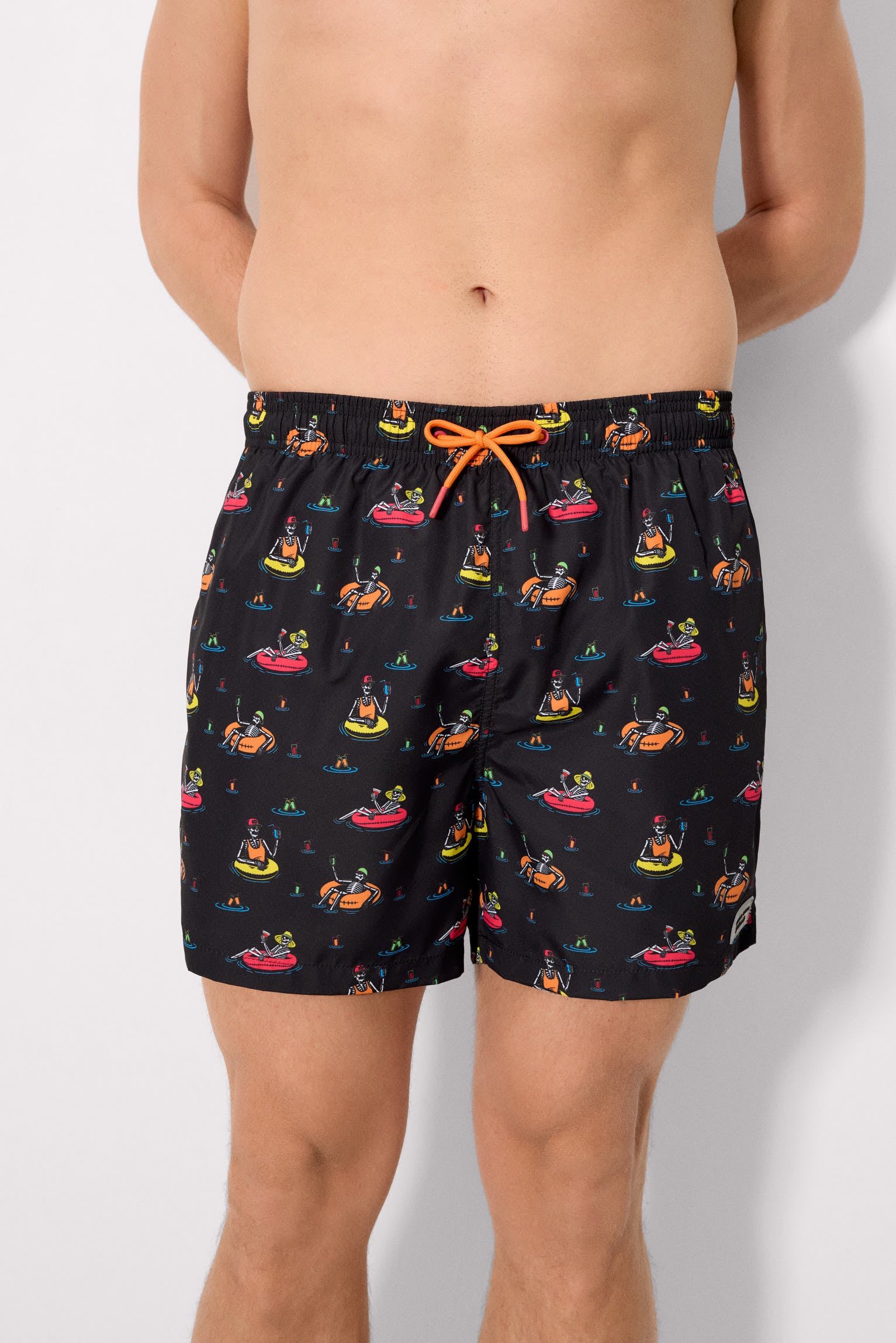 Multicolored skull print half swimsuit Sockarrats