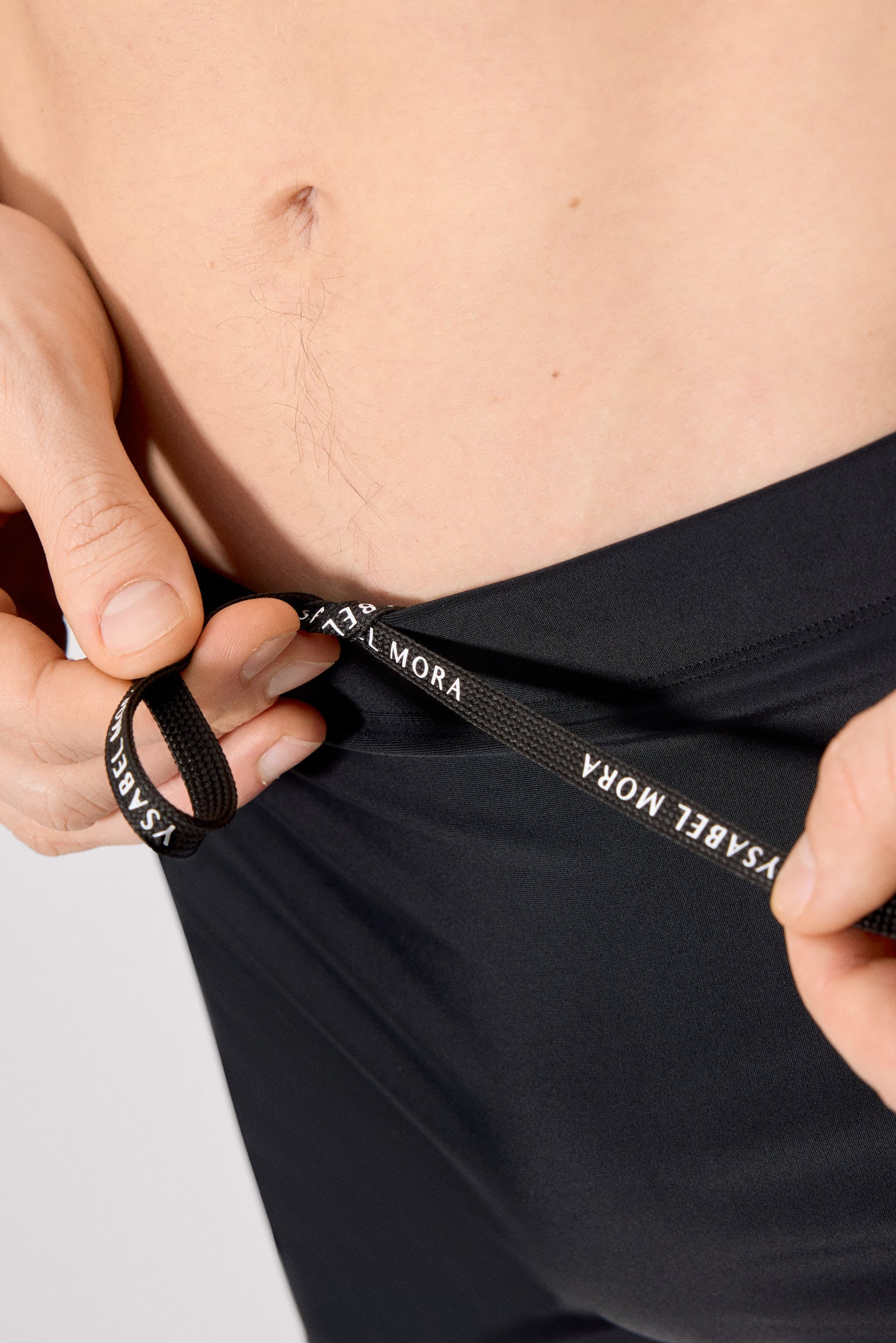 Basic black boxer swim trunks