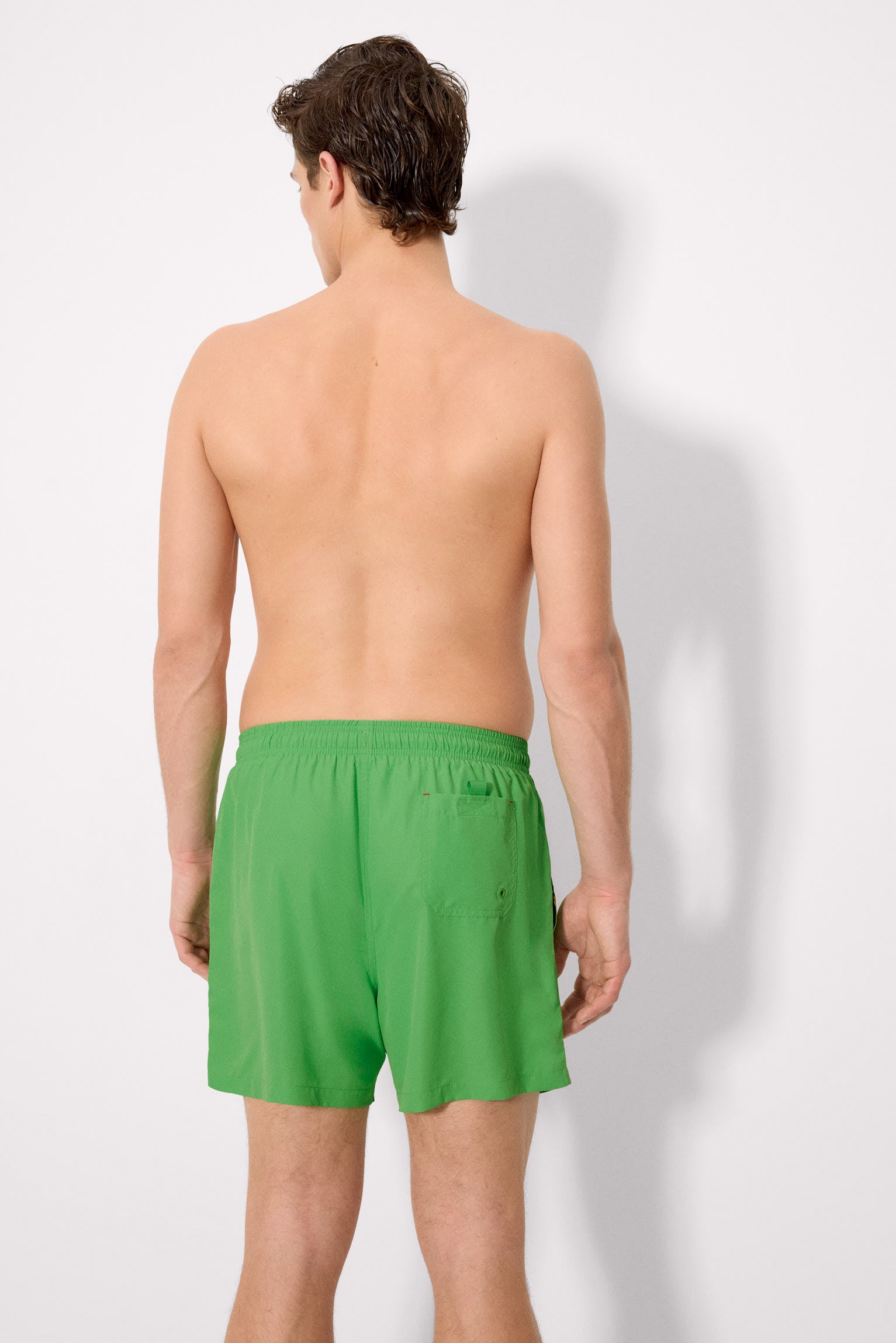Sockarrats basic green mid-length swimsuit