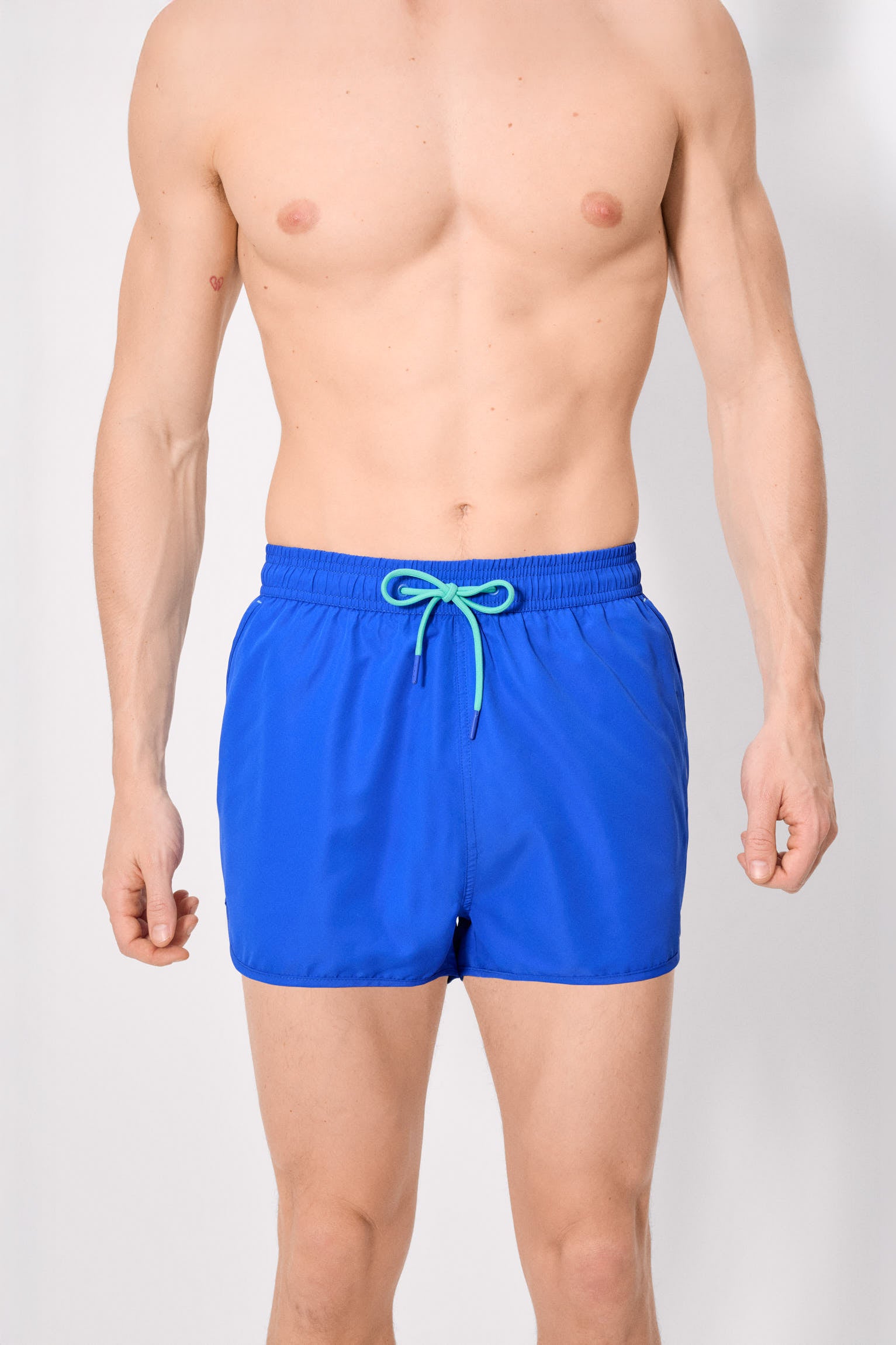 Basic blue swim trunks
