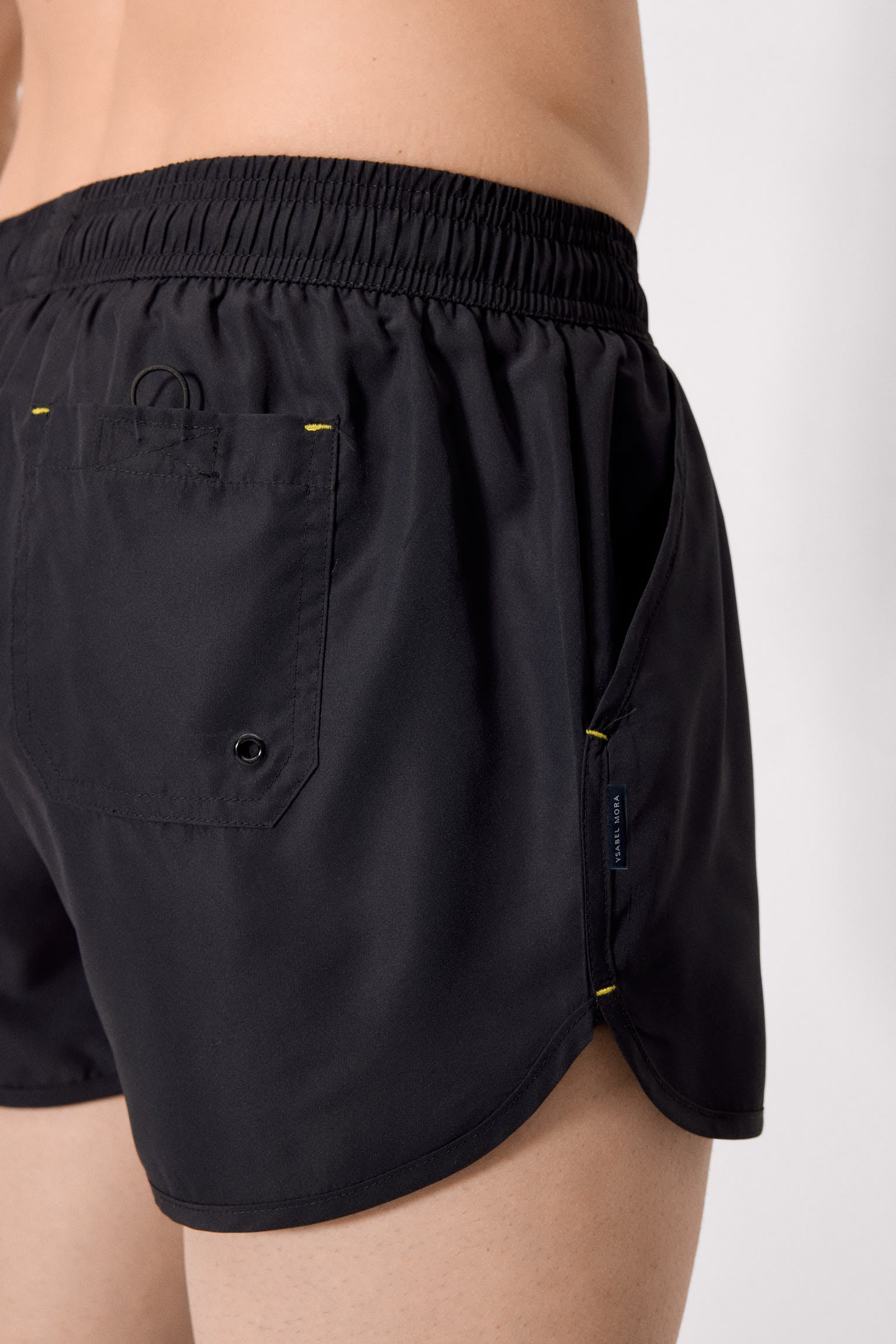 Basic black swim trunks