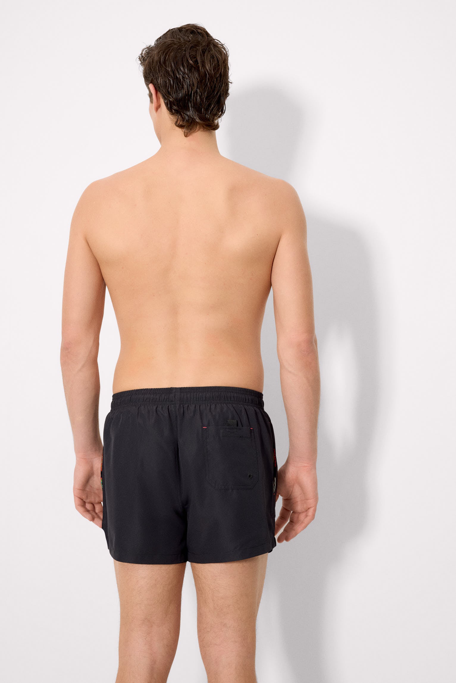 Sockarrats basic black swim trunks