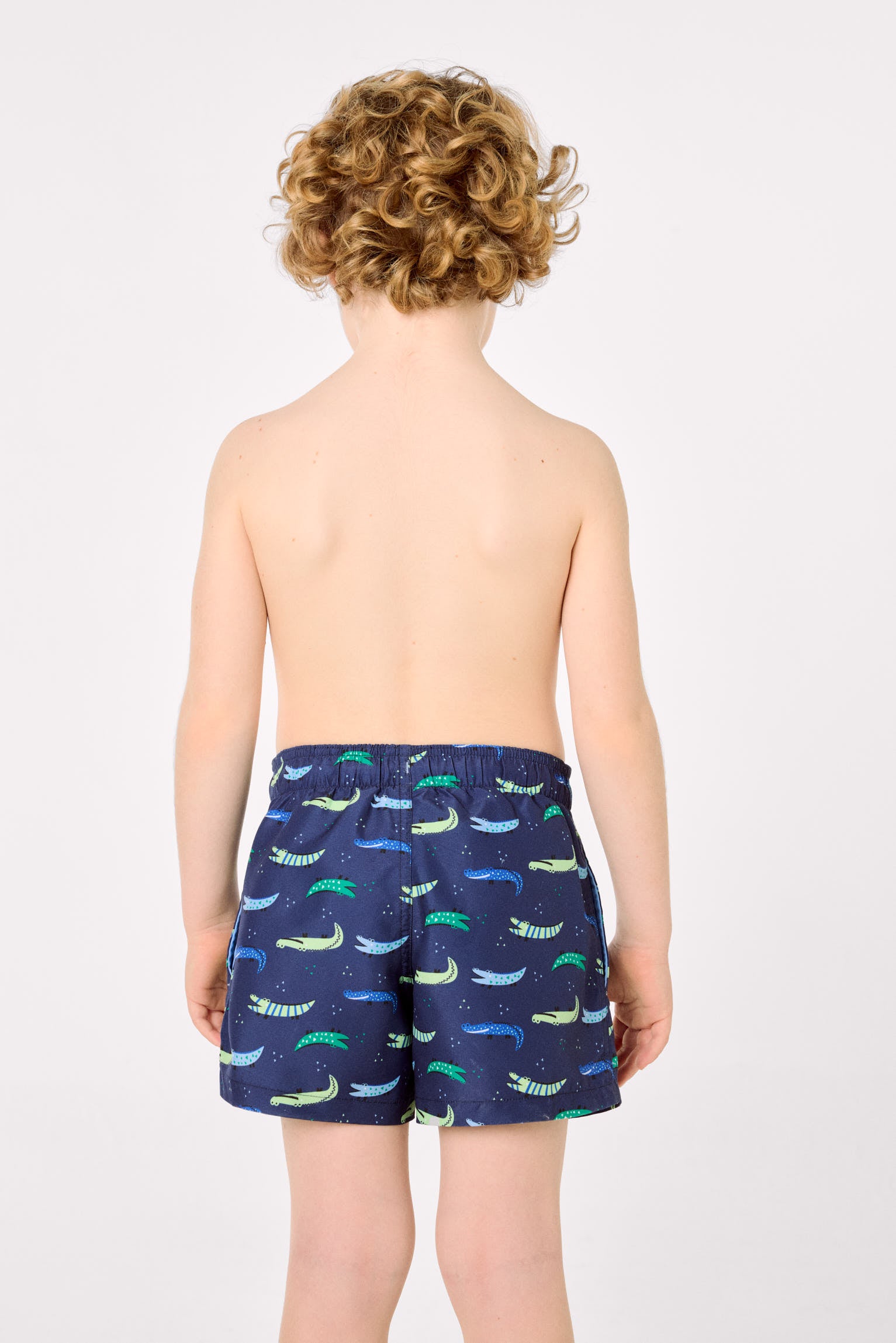 Bañador niño corto estampado cocodrilos multicolor - Ysabel Mora