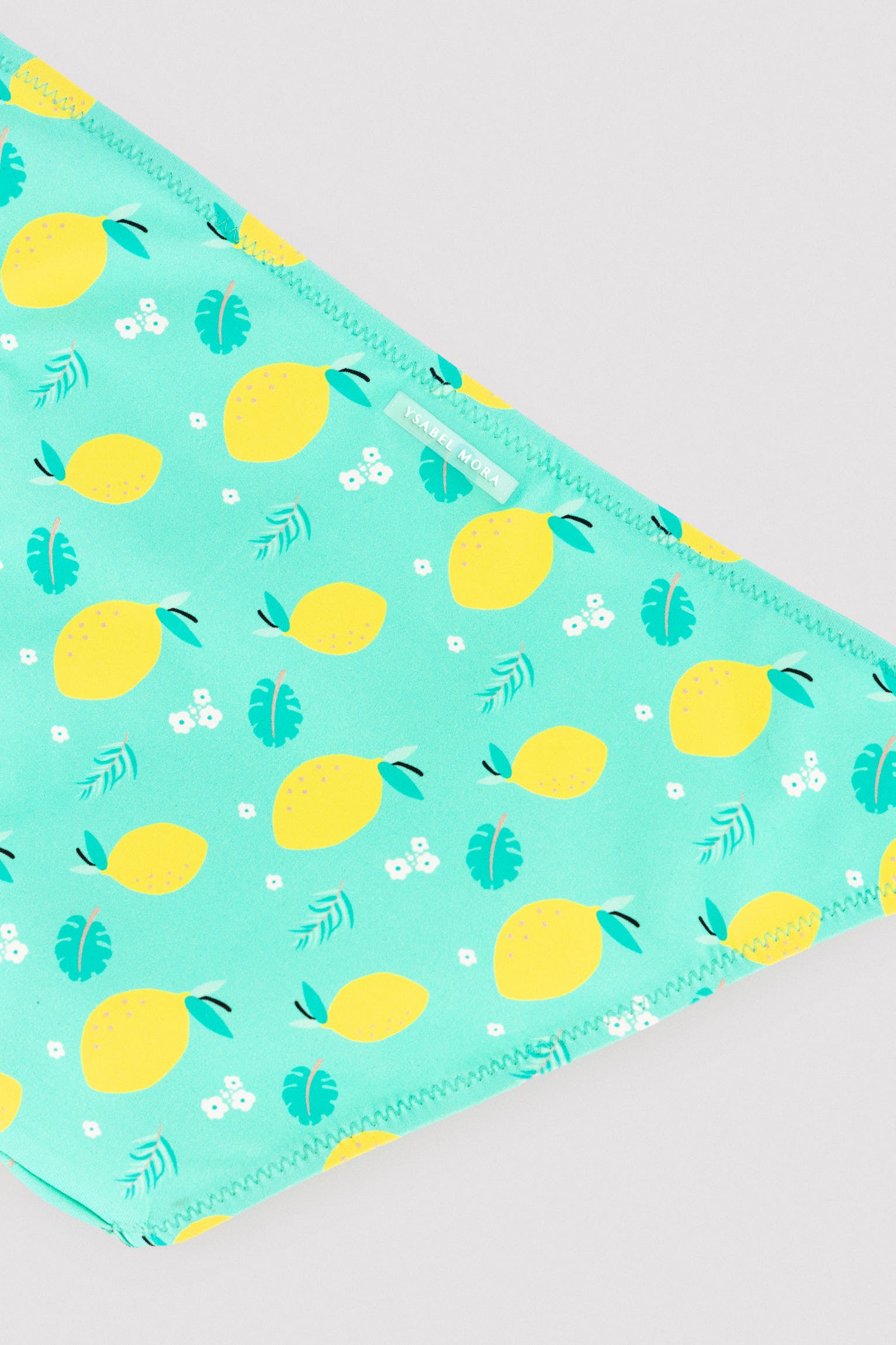Girl's bikini with lemon print ruffle detail