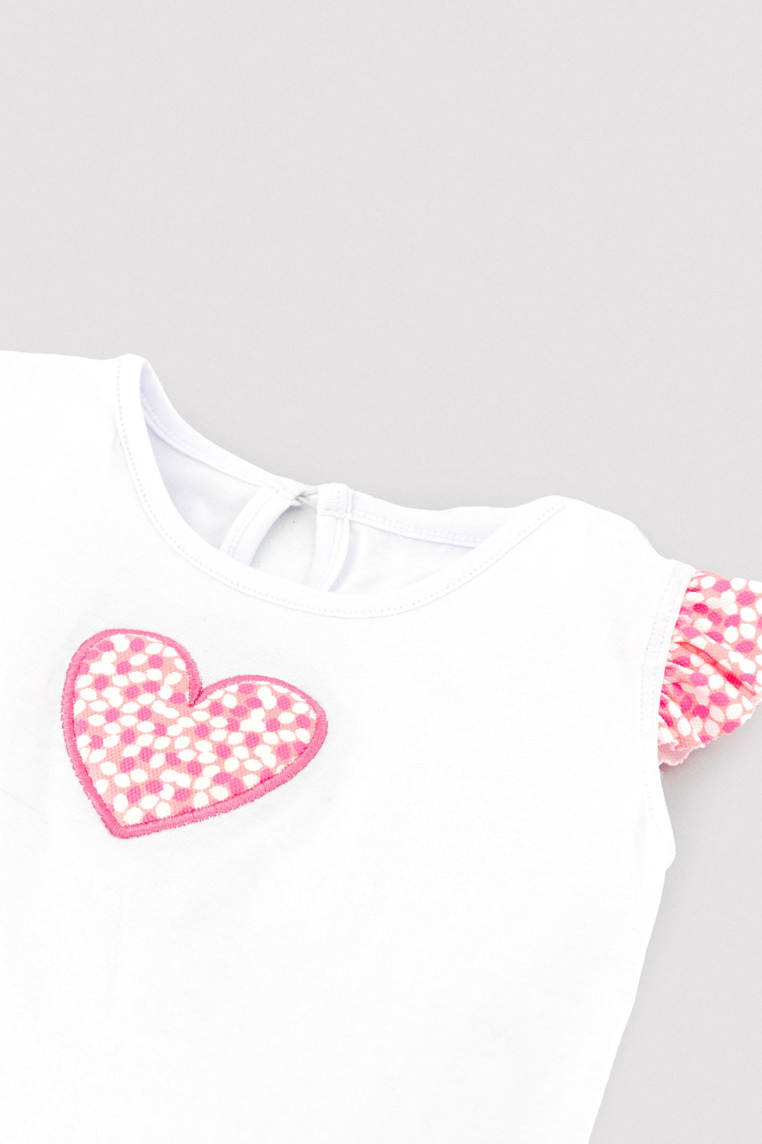 Baby set with heart print t-shirt and patterned panties