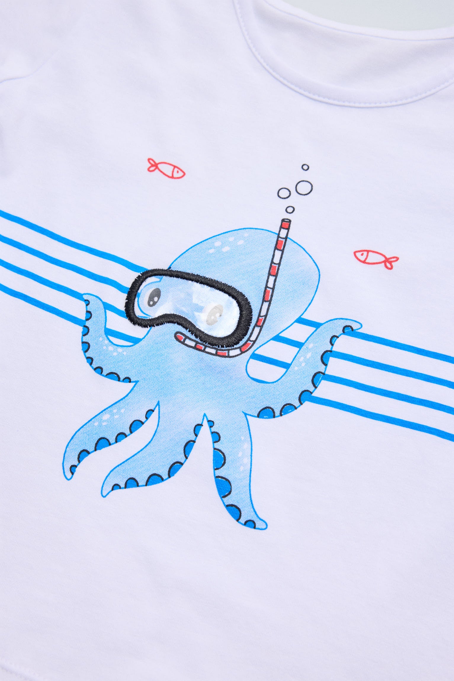 Baby t-shirt and boxer shorts set with octopus print