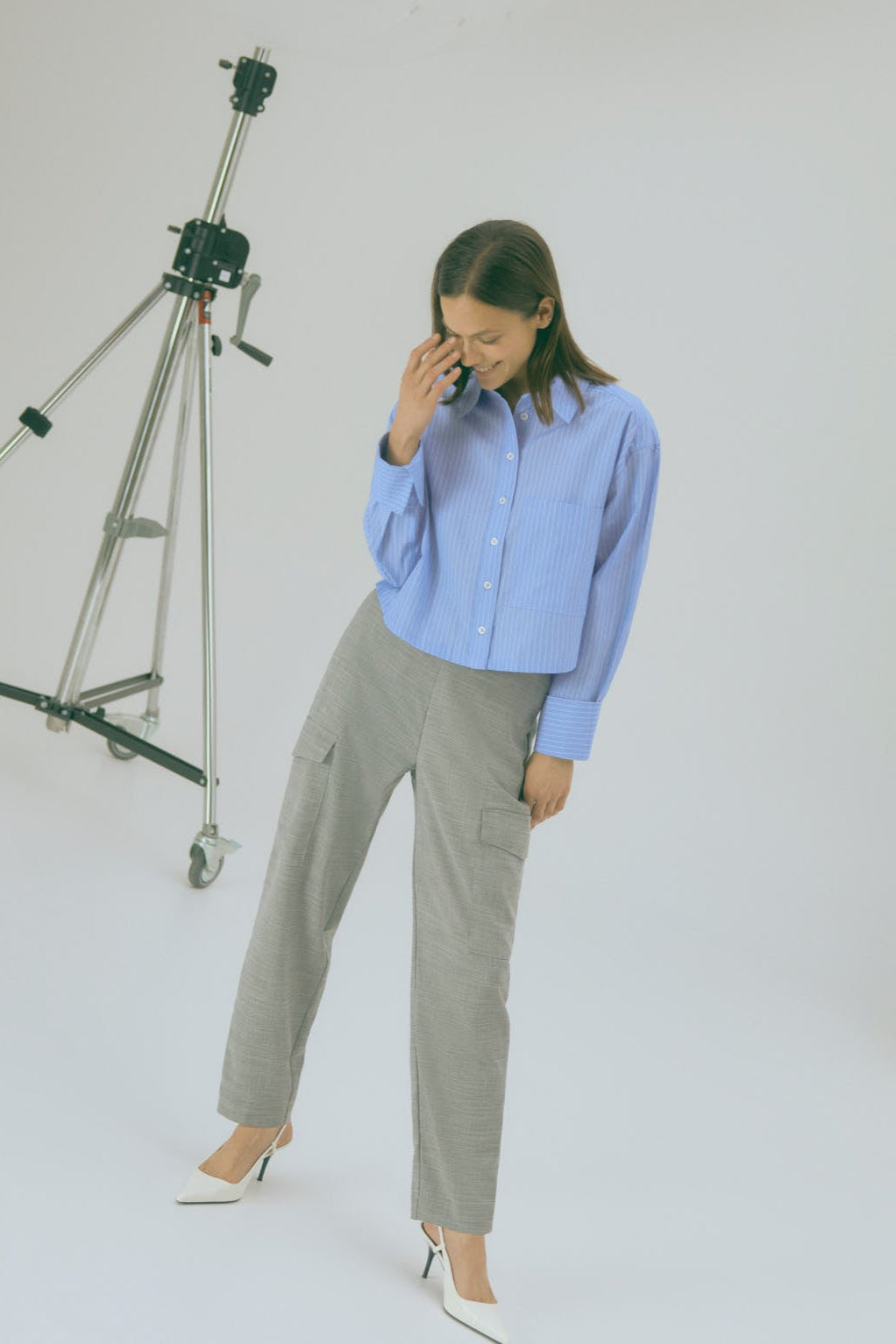 Casual gray cargo pants