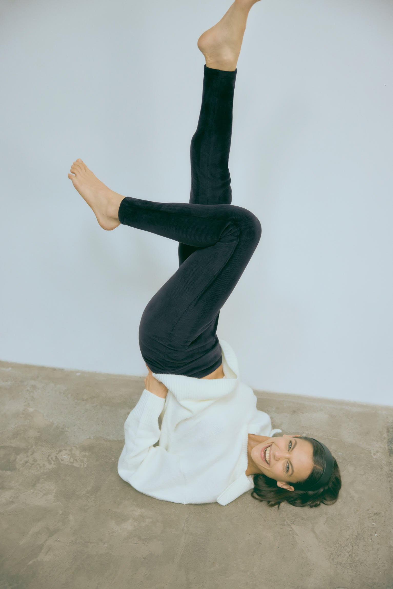 Comfy fleece thermal leggings in black