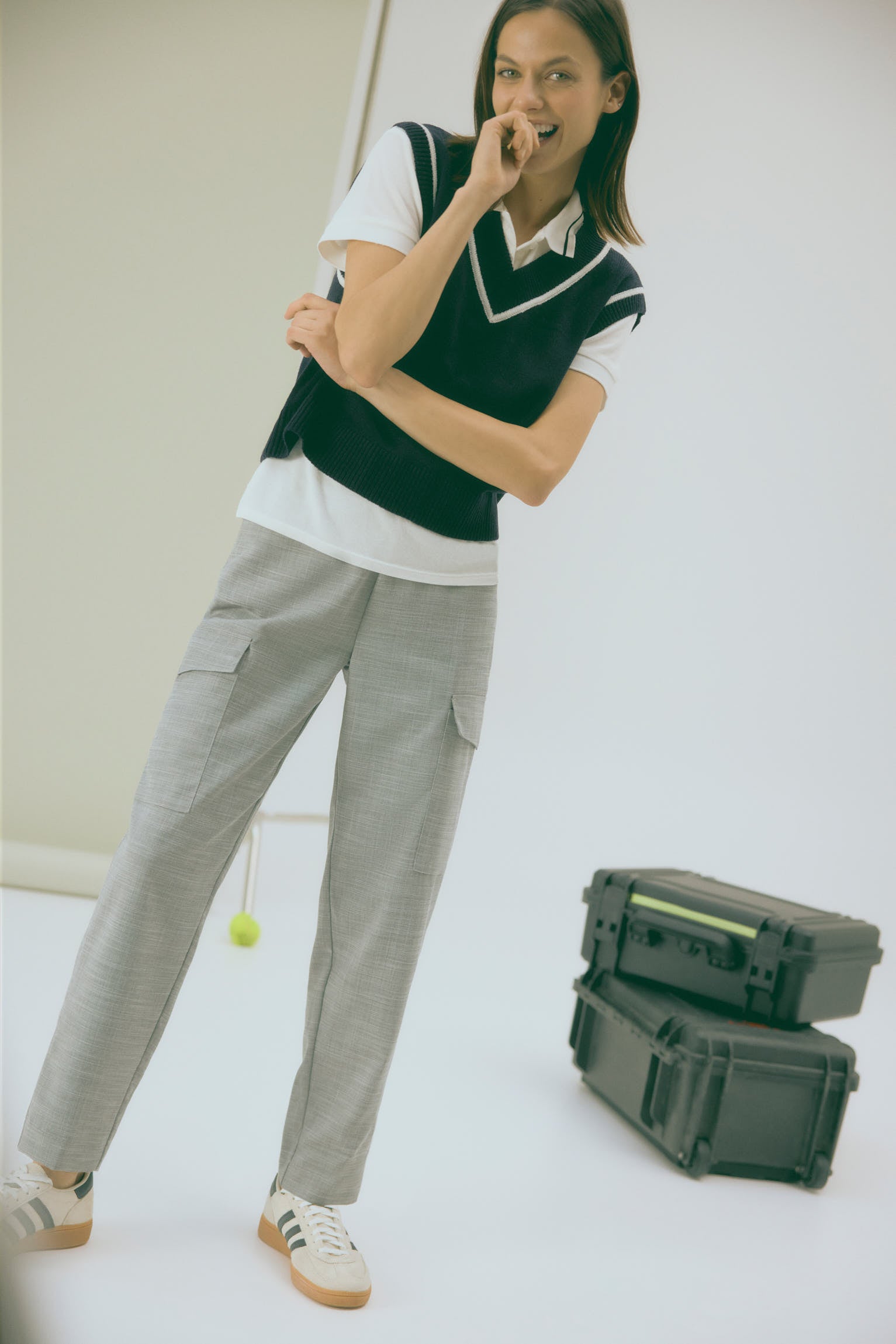 Casual gray cargo pants